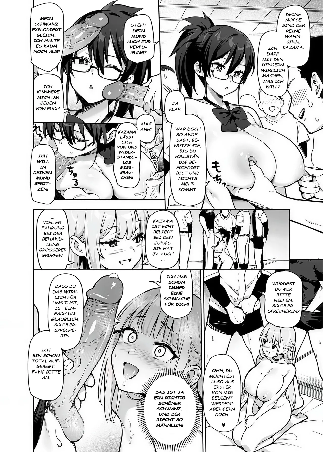 [TRY&Hougen Futari Shakai (Try)] Seitokai no Joshi-tachi ga Kyonyuu Sugiru Ken [German] [Decensored] Bildnummer 13