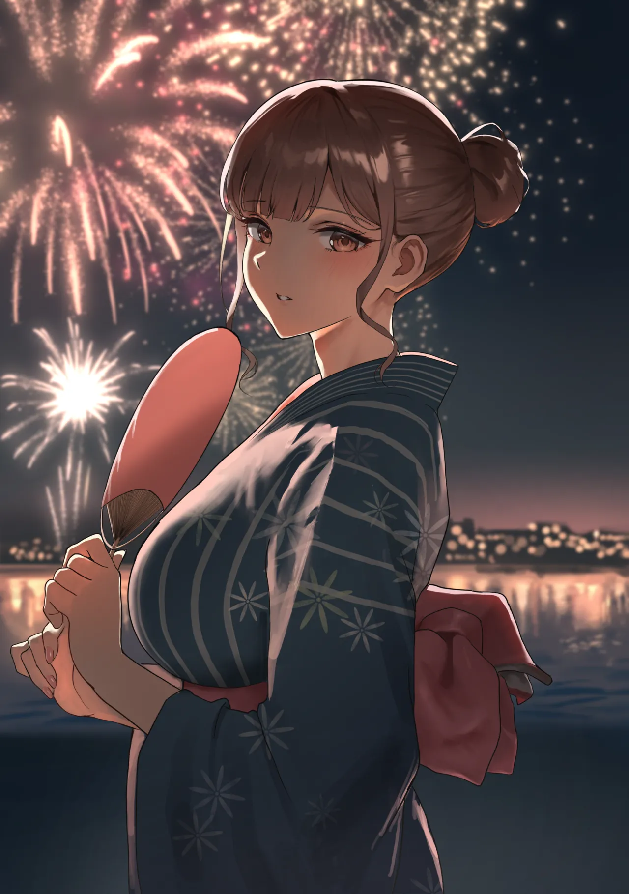 [Anteiru] 여름 축제를 빠져나와 호텔에서 불꽃놀이를 보면서 수영부 선생님과 땀투성이 섹스 numero di immagine  2