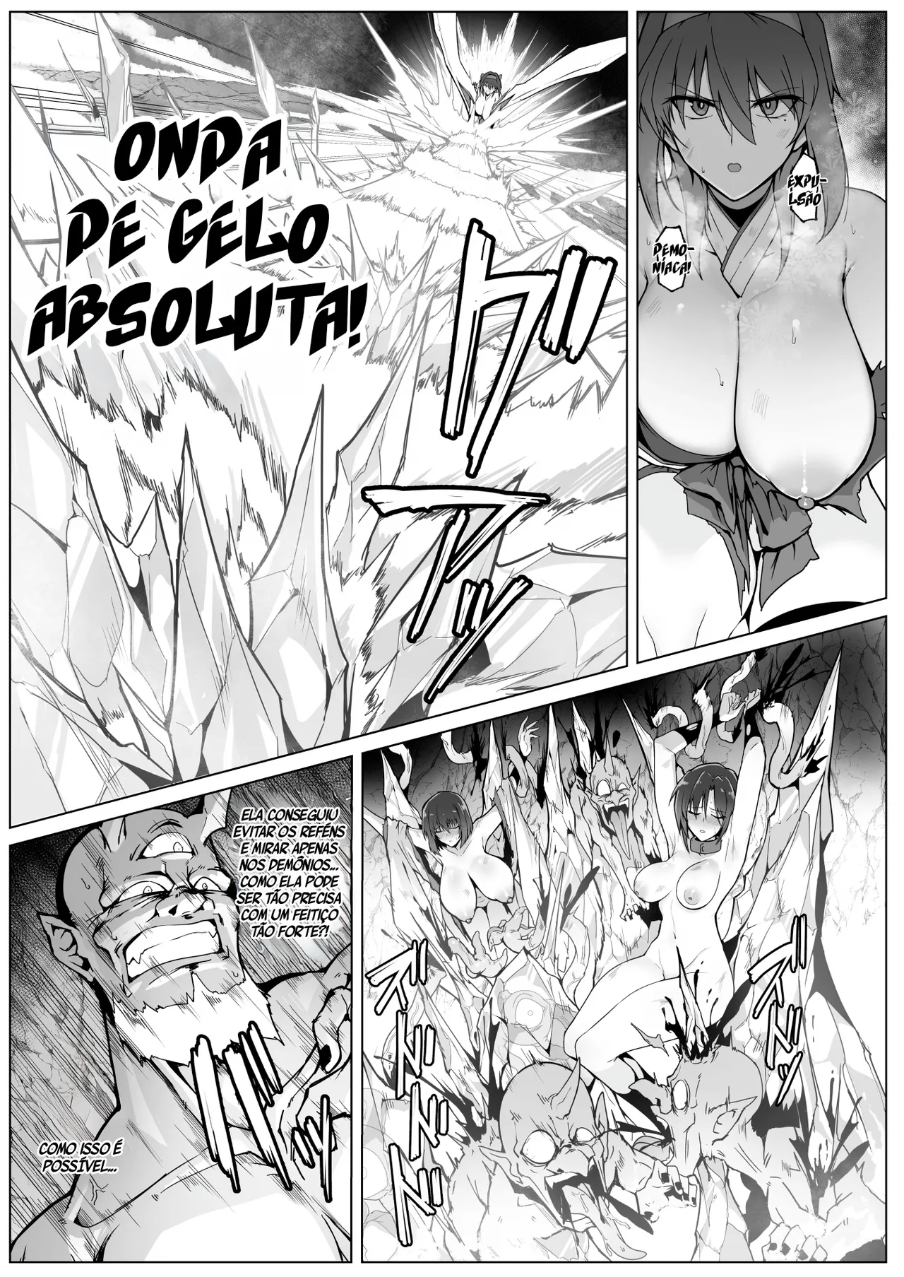 [Hokkebain! (Halcon)] Hama no Miko Ingoku ni Otsu | Exorcist Maidens: The Fall to Lustful Hell [pt-BR] [Bakai.org] [Digital] image number 24