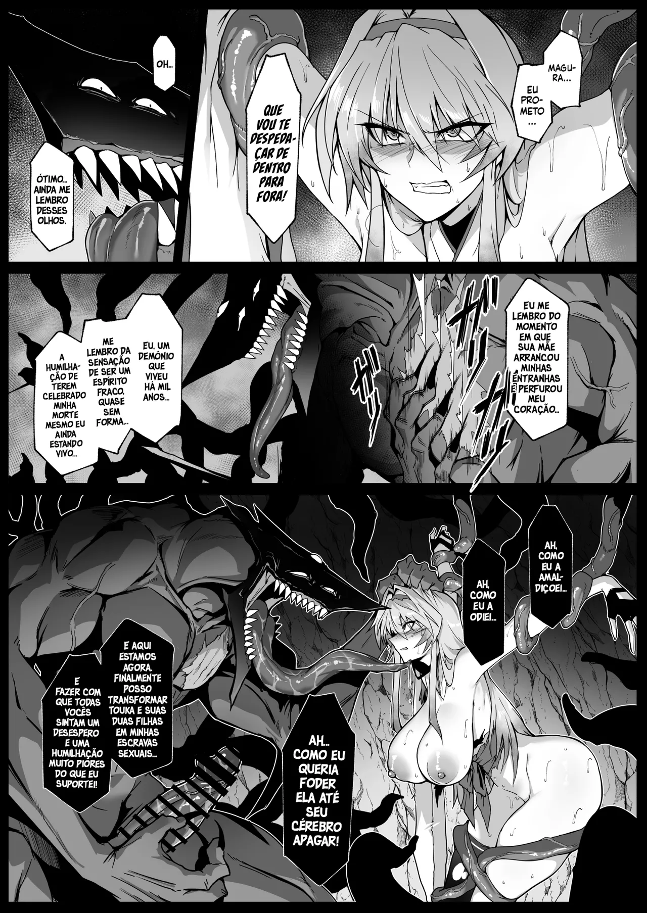 [Hokkebain! (Halcon)] Hama no Miko Ingoku ni Otsu | Exorcist Maidens: The Fall to Lustful Hell [pt-BR] [Bakai.org] [Digital] image number 38