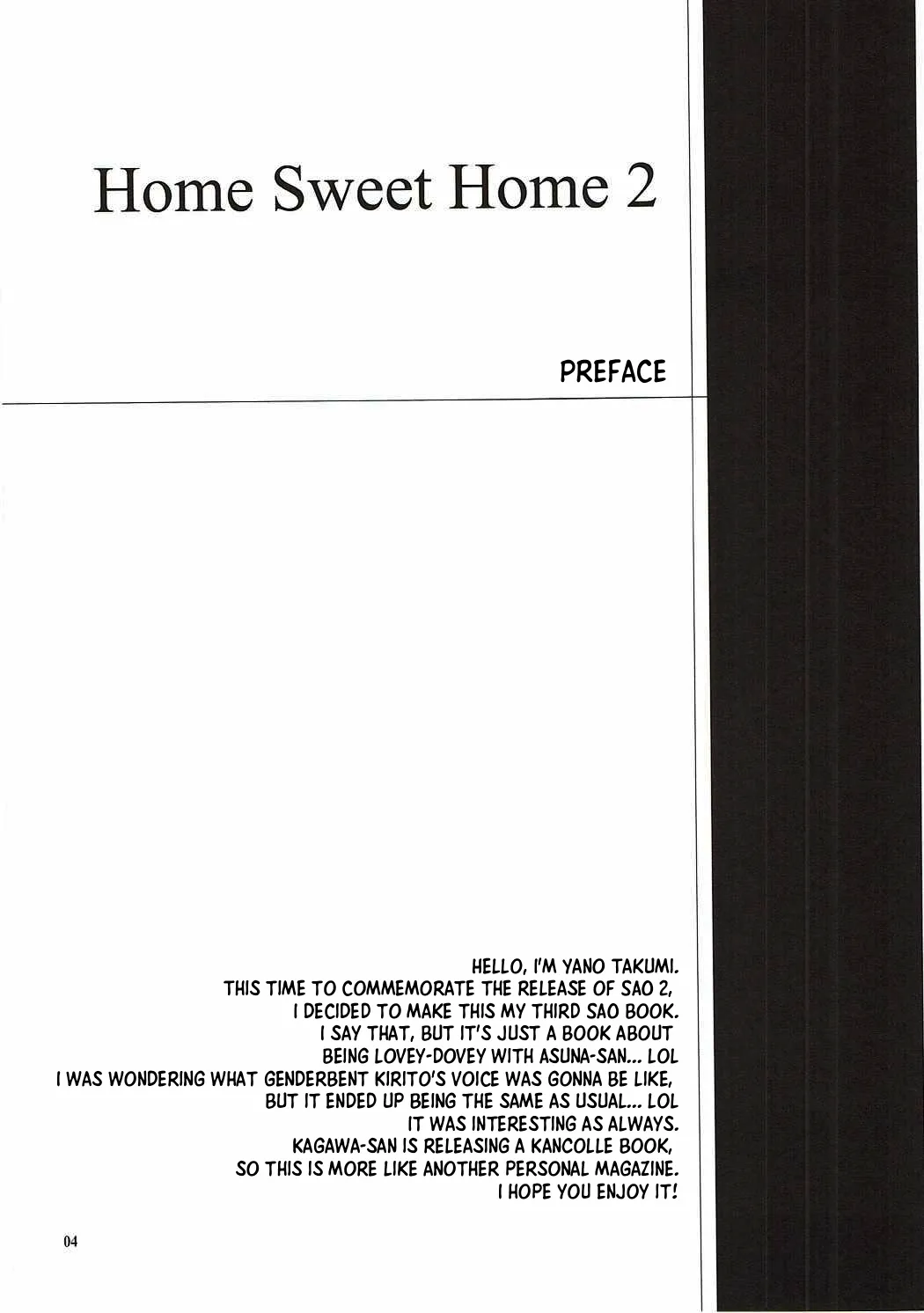 (C86) [SUKAPON-DO (Yano Takumi)] Home Sweet Home 2 (Sword Art Online) [English] [ReinaRepublic] 画像番号 3