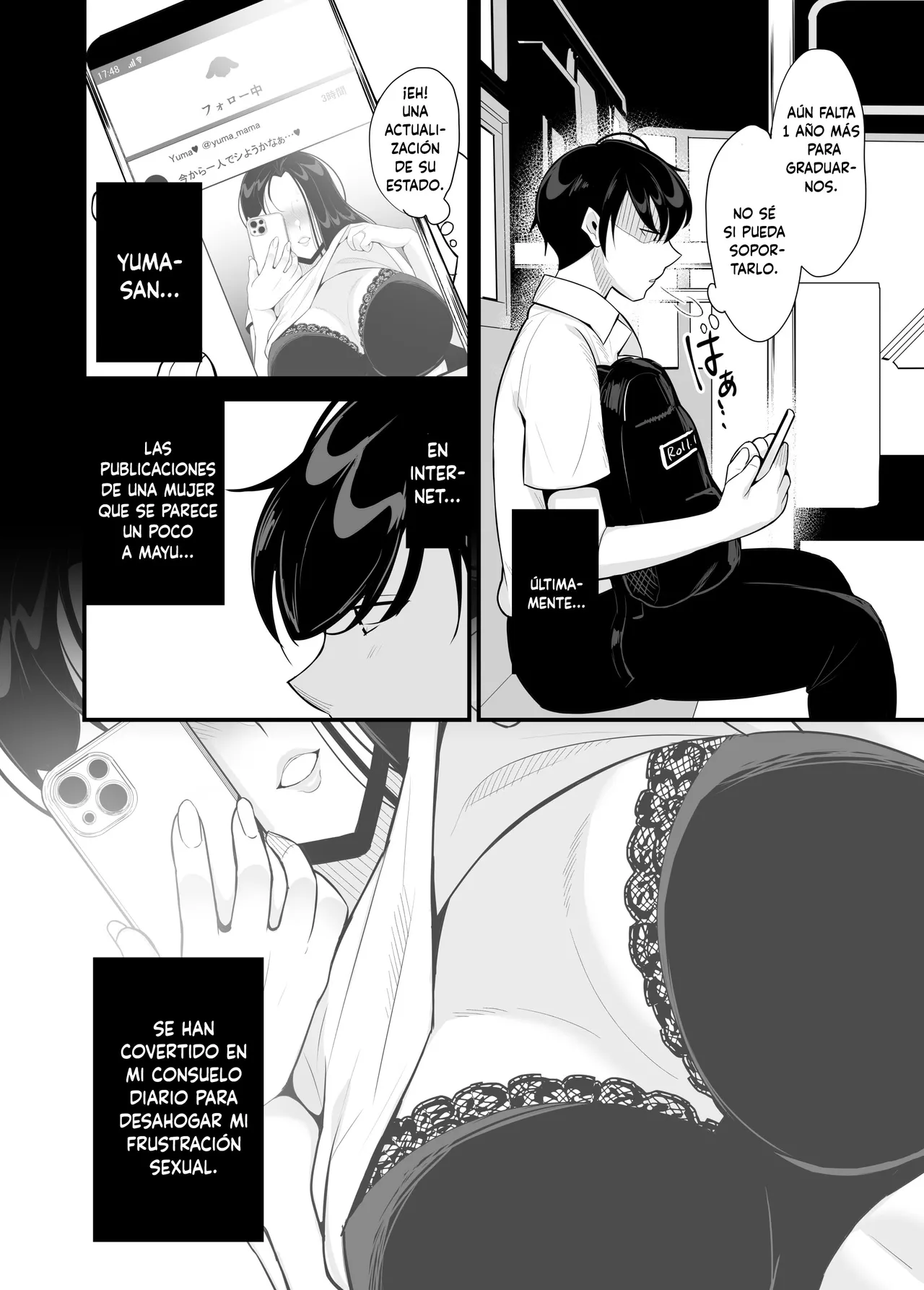 [Botamochi] Kanojo no haha ni tabe rareru ~ yūwaku sa rete naisho no furin kankei [Spanish] image number 4