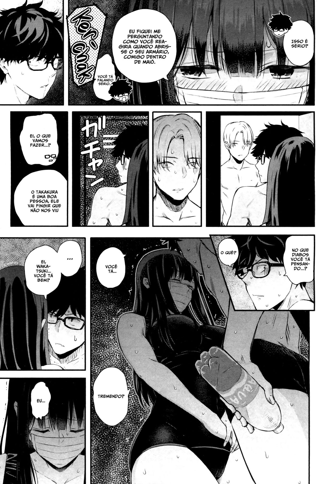 [Shioroku] Wakatsuki, Mask o Totteyo! <in the locker> (COMIC Mugen Tensei 2019-02) [Portuguese-BR] {gyyh.ga} [Digital] image number 7