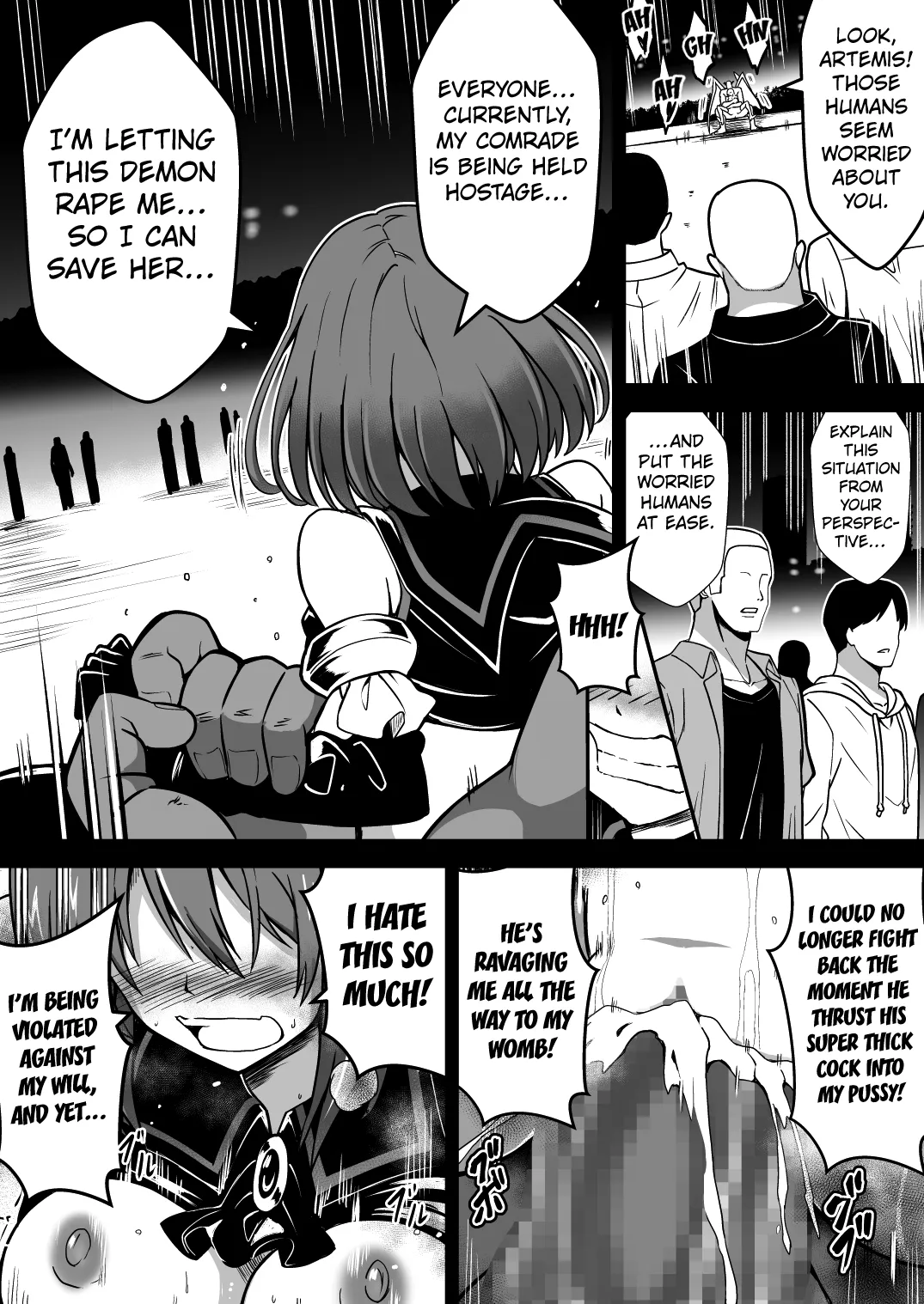 [Milk Dipper] Rankou Tenshi Arutemisu ~ Nakama o Toraware Akuma ni Okasa Reta Shōjo no Matsuro ~ [English] [Kuraudo] image number 33