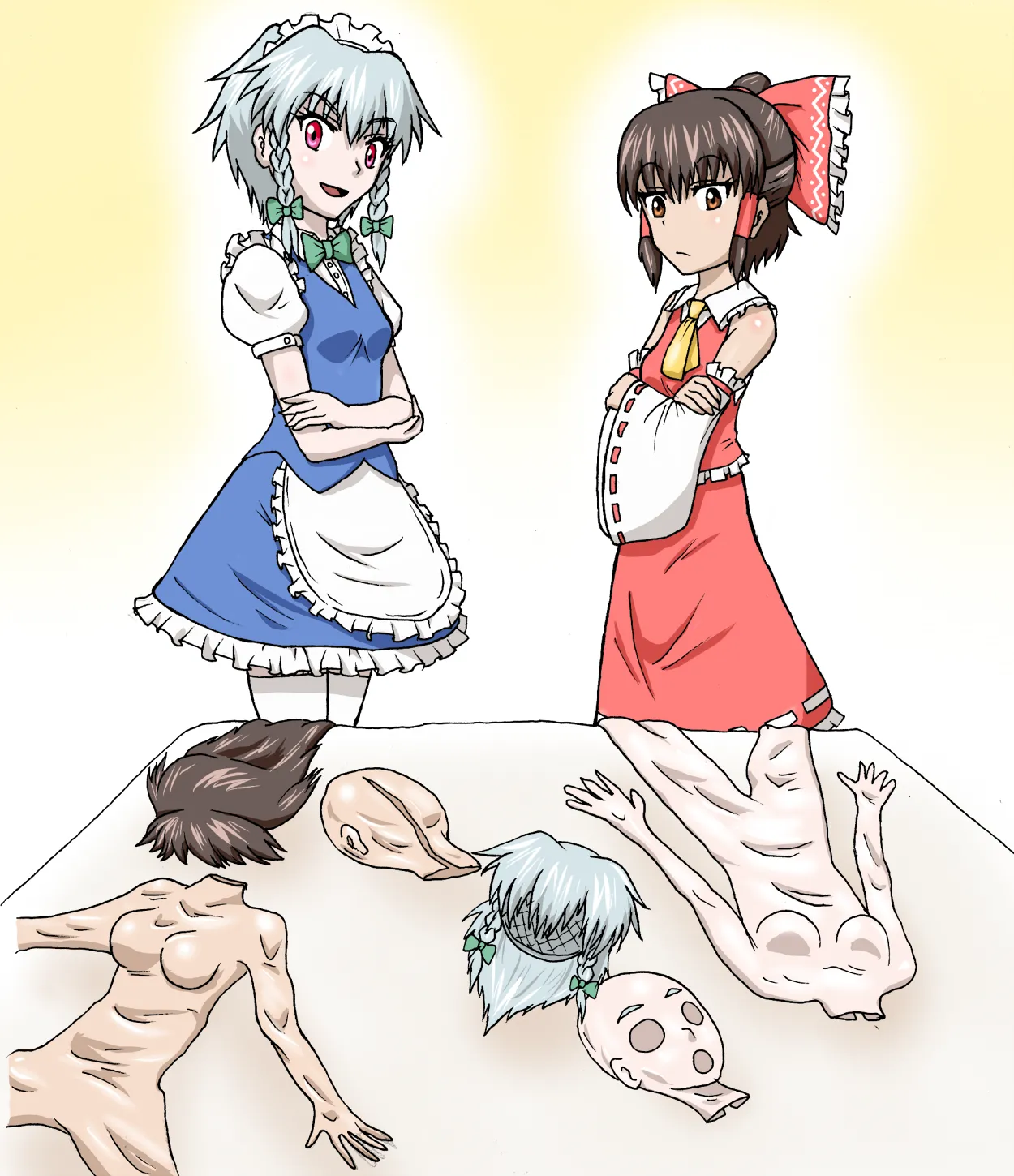 [Isurusdo (Aozame Takao)]【Masking】Reimu⇔Sakuya numero di immagine  2