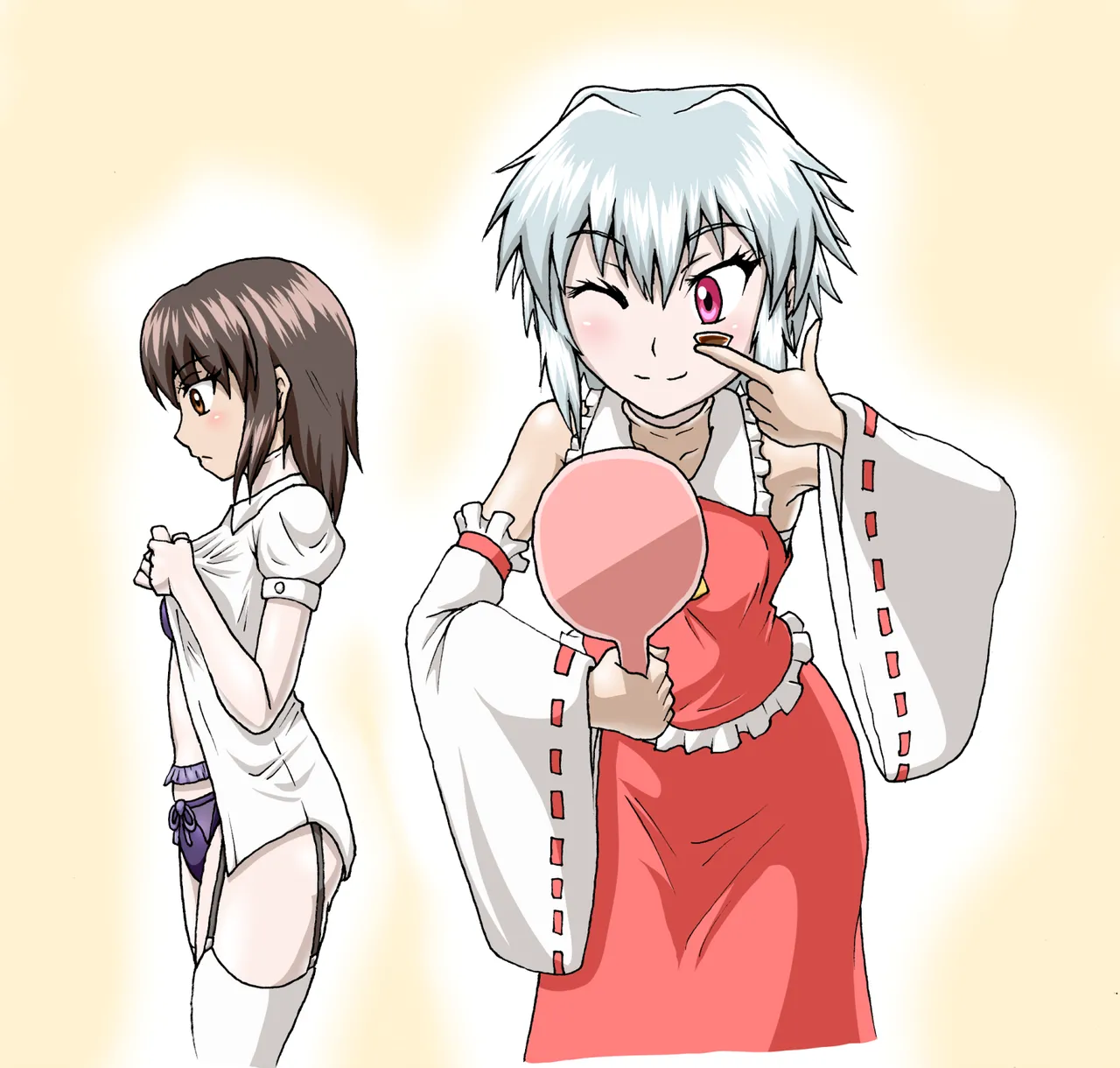 [Isurusdo (Aozame Takao)]【Masking】Reimu⇔Sakuya numero di immagine  11