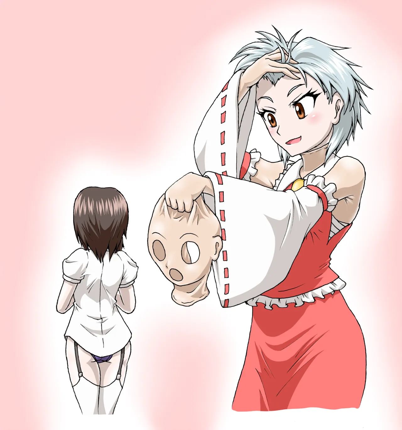 [Isurusdo (Aozame Takao)]【Masking】Reimu⇔Sakuya numero di immagine  12