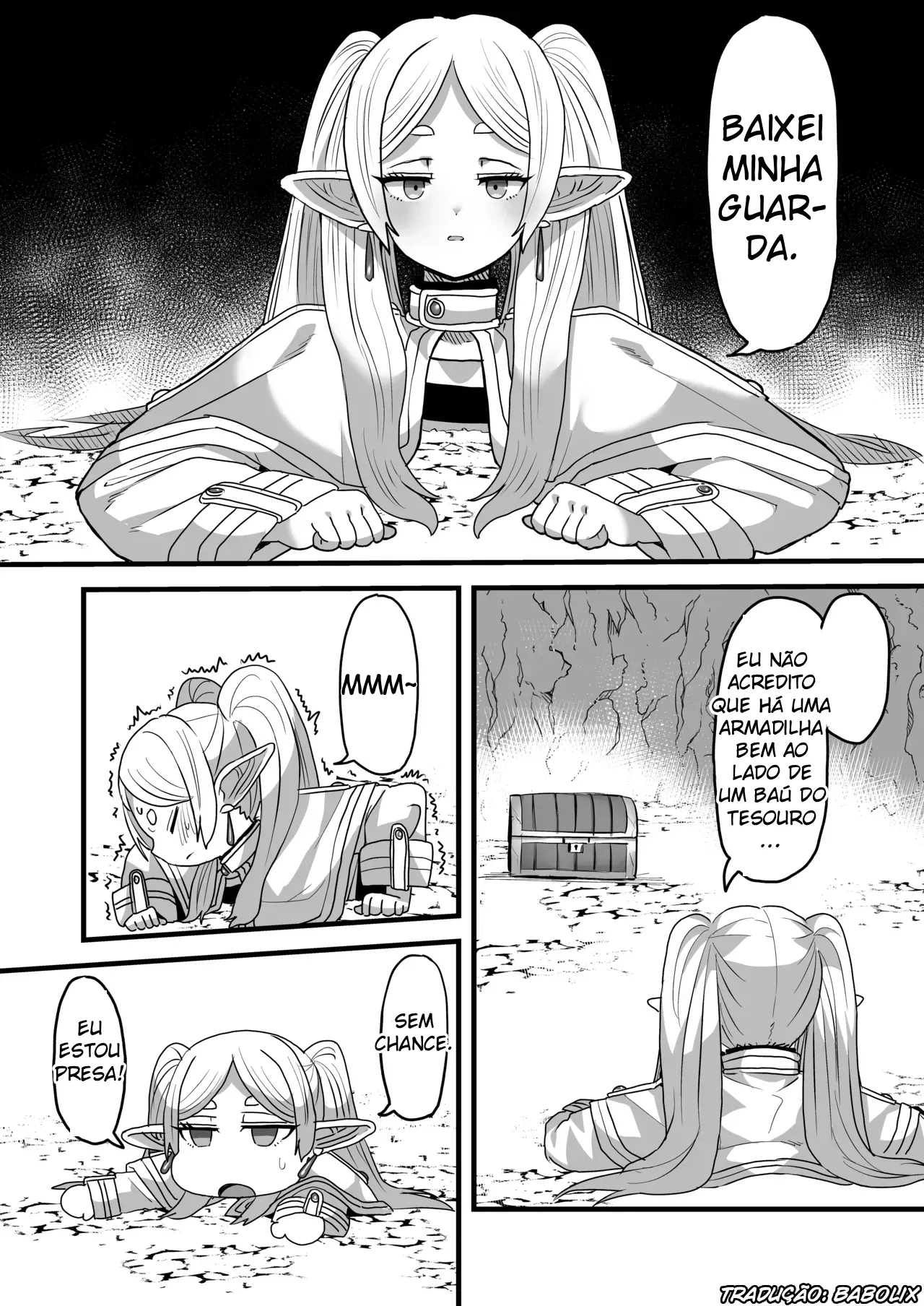 [Sei no mamono (Sema)] Frieren to Kankaku Shadan Ana | Frieren and the Sensory Deprivation Hole (Sousou no Frieren) [Portuguese-BR] image number 3