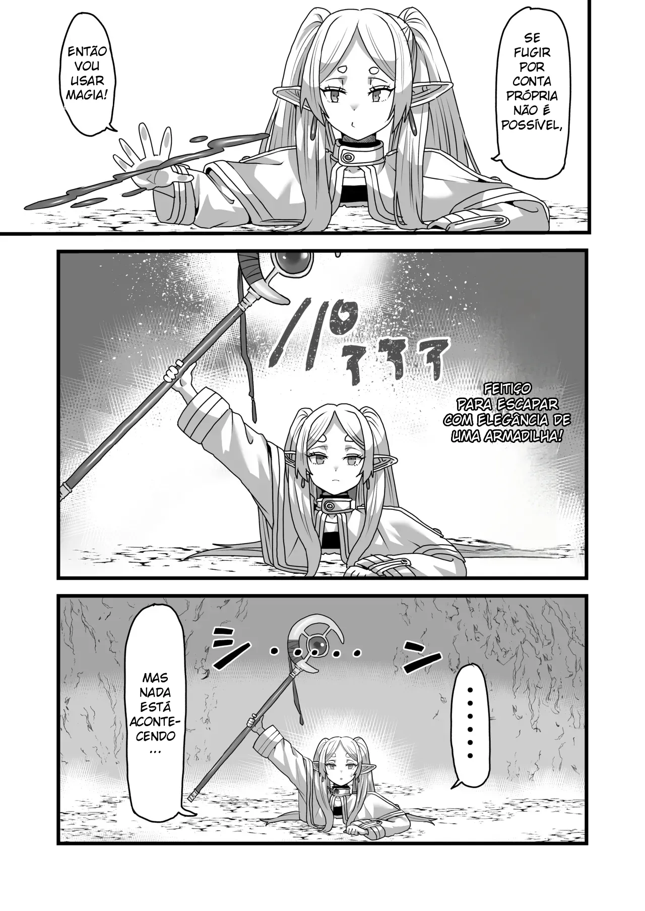 [Sei no mamono (Sema)] Frieren to Kankaku Shadan Ana | Frieren and the Sensory Deprivation Hole (Sousou no Frieren) [Portuguese-BR] image number 4