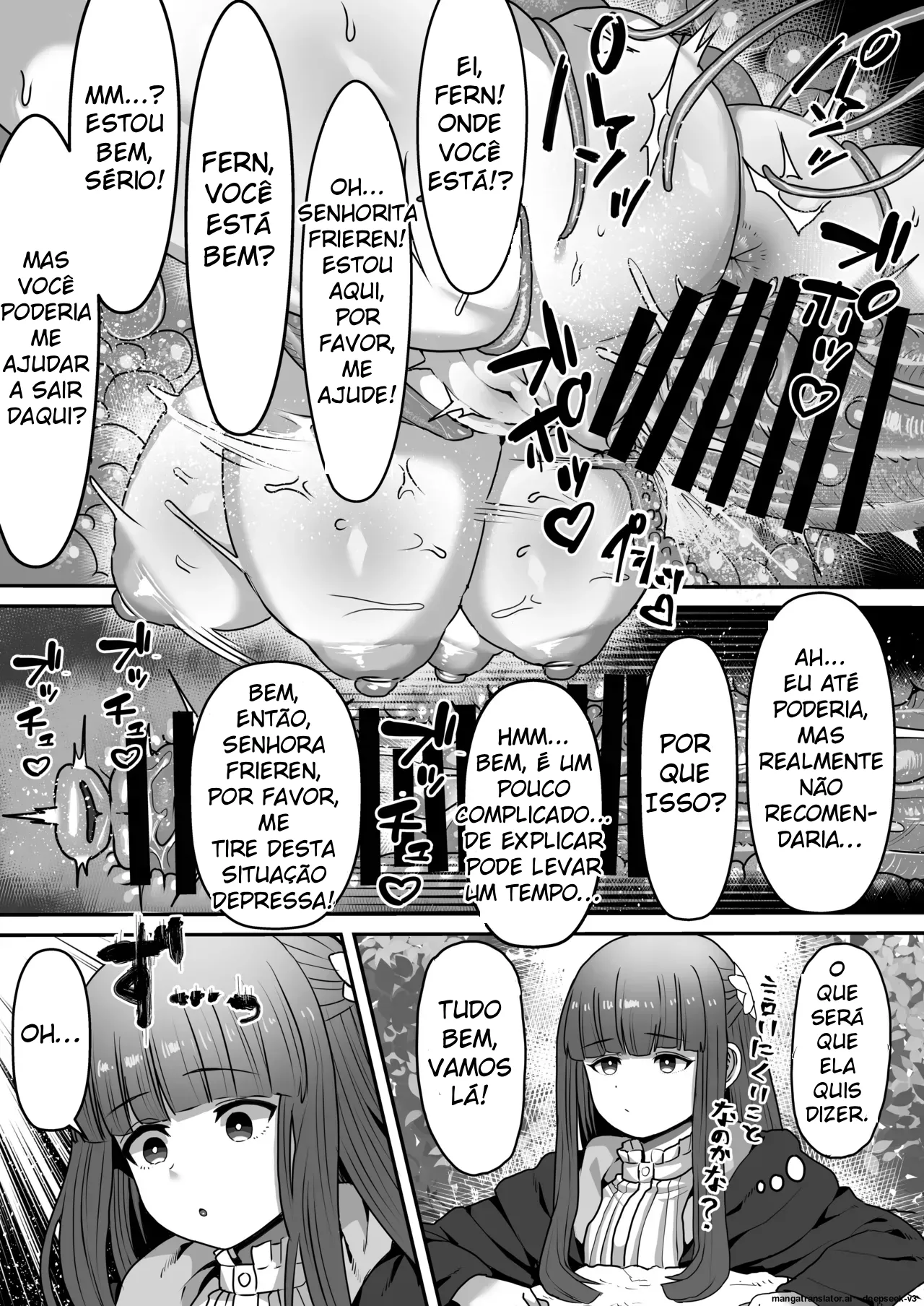 [Sei no mamono (Sema)] Frieren to Kankaku Shadan Ana | Frieren and the Sensory Deprivation Hole (Sousou no Frieren) [Portuguese-BR] image number 40