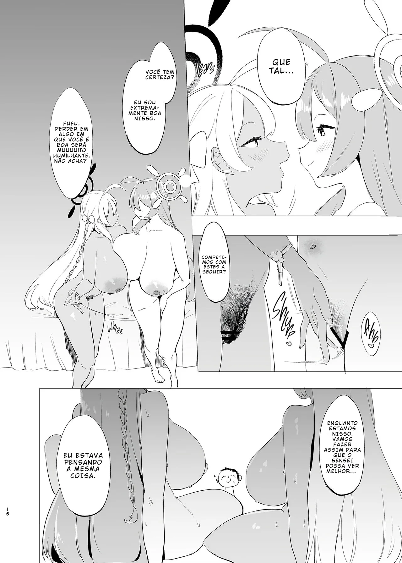 [Rugarer-House (Ruga Ossan)] Kivotos Mesu Kurabe Urawa Hanako VS Urawa Hanako (Blue Archive) [Portuguese-BR] [BLACKSUB] image number 15