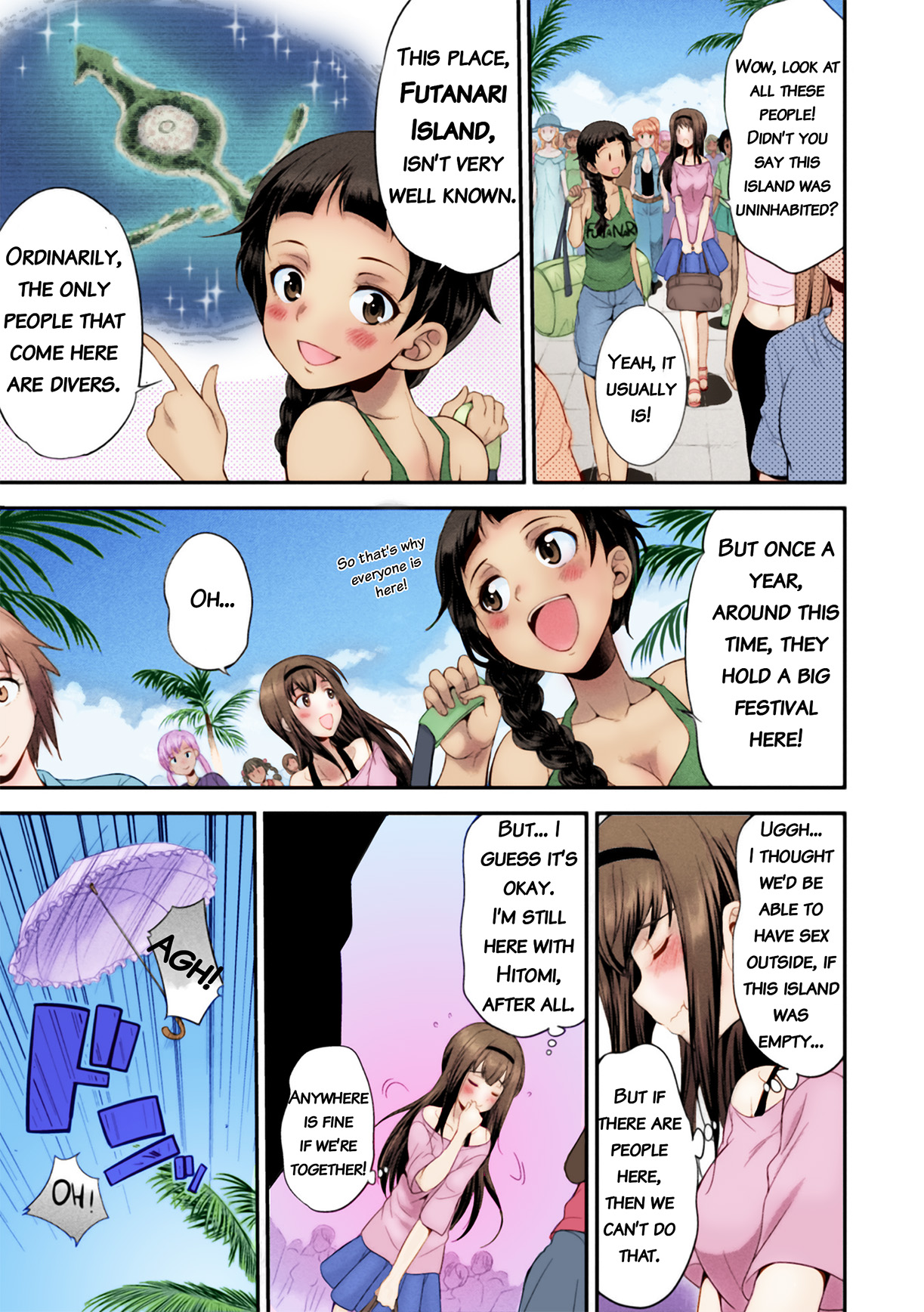 [Kaguya] Futanarijima ~The Queen of Penis~ Ch. 1 [Decensored] [Colored] {QMOcolor} imagen número 9