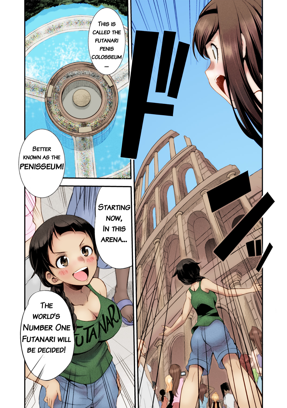 [Kaguya] Futanarijima ~The Queen of Penis~ Ch. 1 [Decensored] [Colored] {QMOcolor} imagen número 12