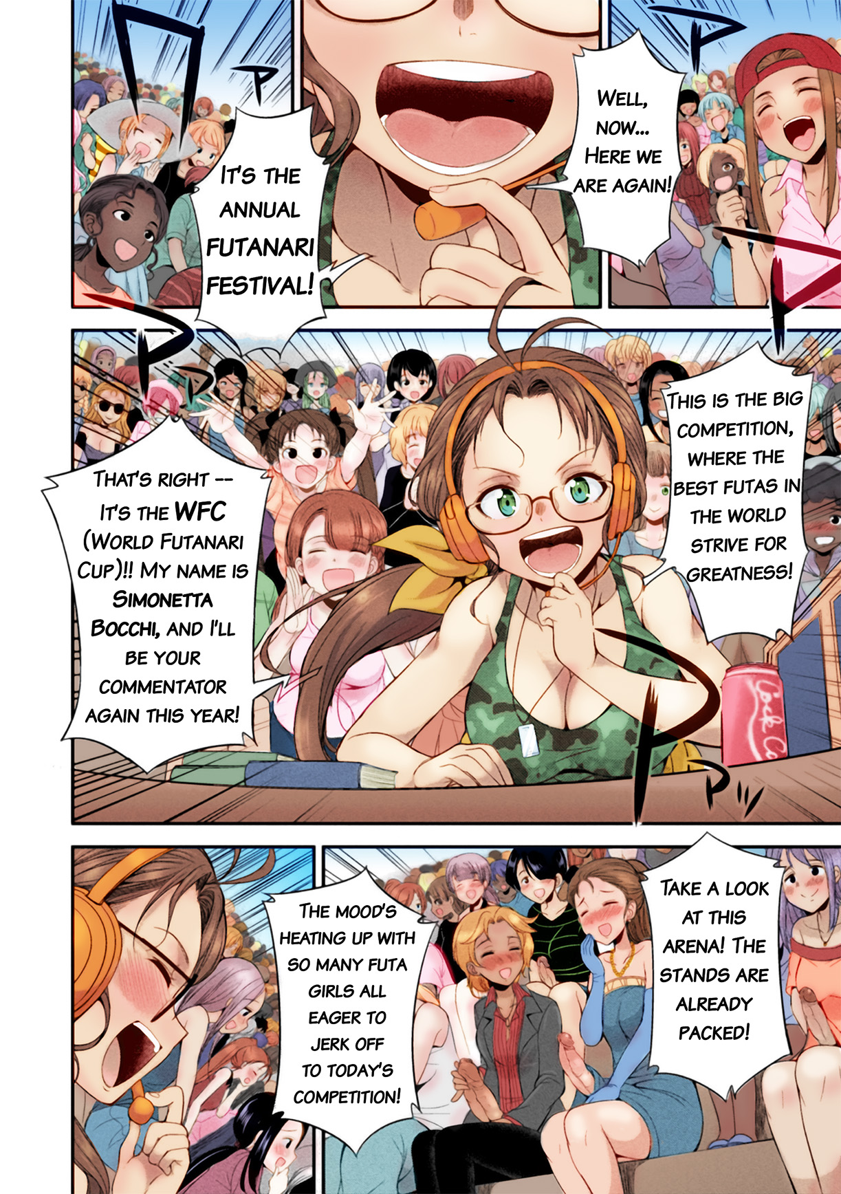 [Kaguya] Futanarijima ~The Queen of Penis~ Ch. 1 [Decensored] [Colored] {QMOcolor} imagen número 14