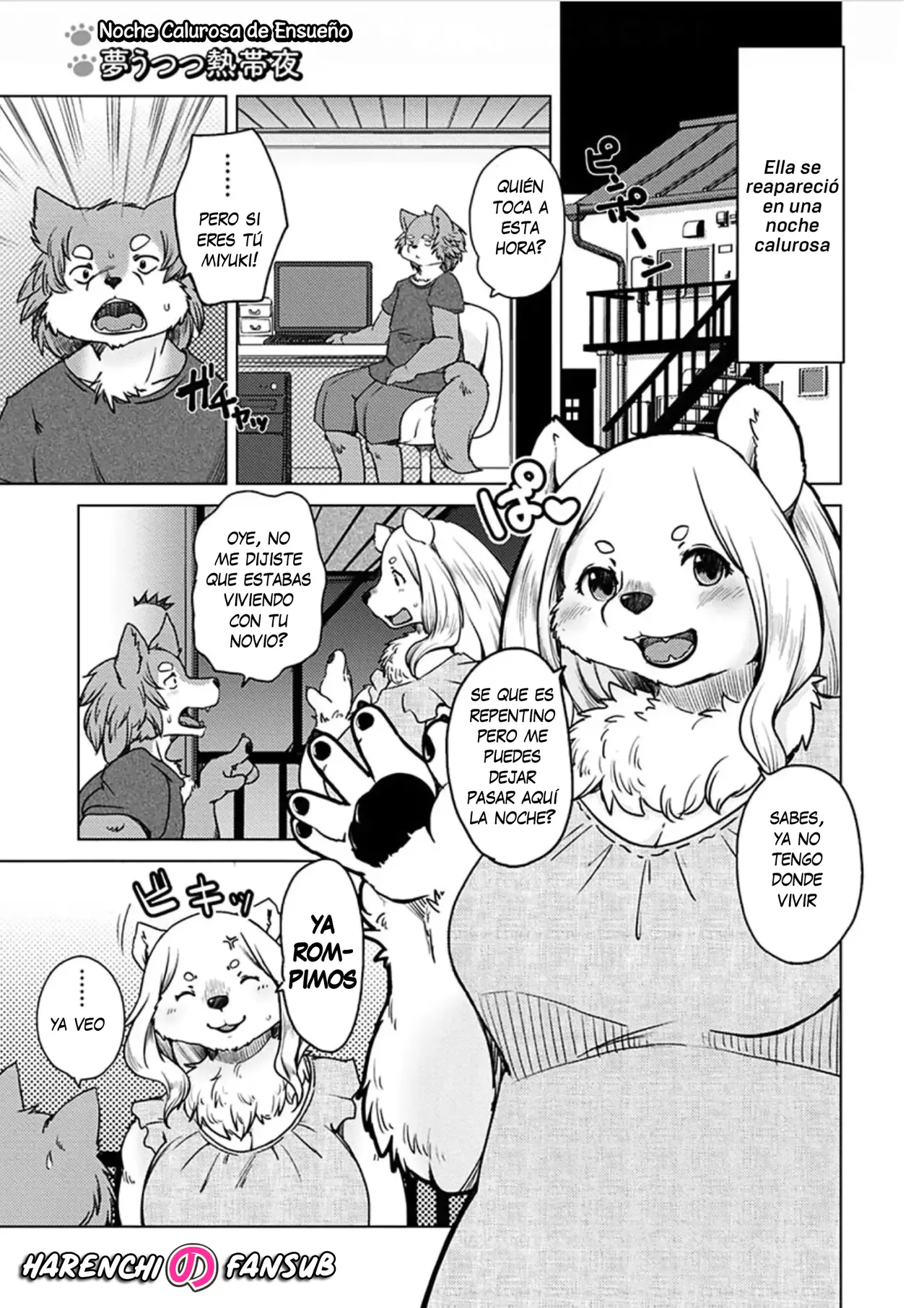 [Setouchi Kurage] Yumeutsutsu Nettaiya | Noche Calurosa de Ensueño (Juujin Apart Tokoharusou e Youkoso!) [Spanish] [Decensored][Harenchi no Fansub] numero di immagine  1