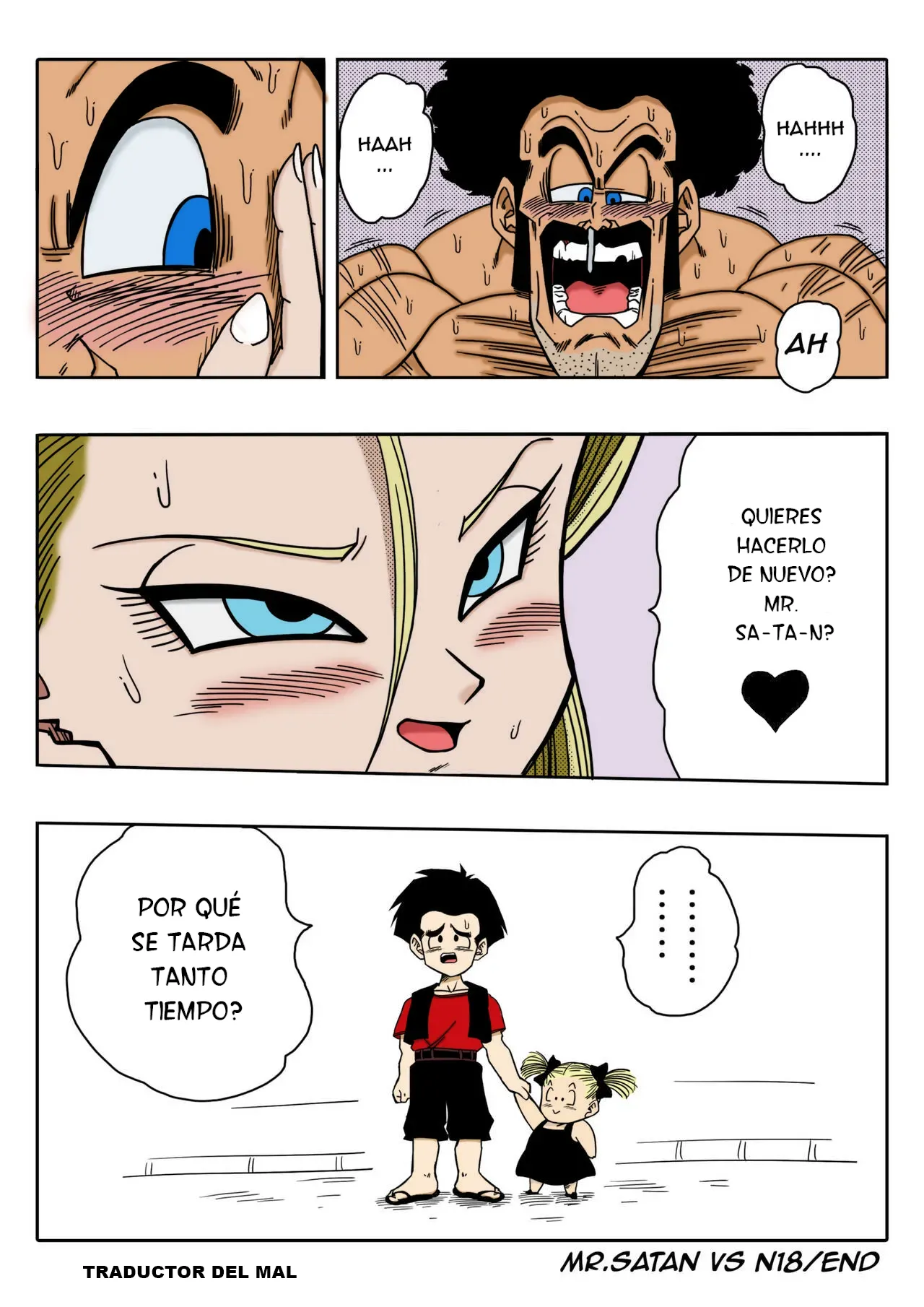 [Yamamoto] Mr. Satan vs Android 18 sin censura y a color image number 14