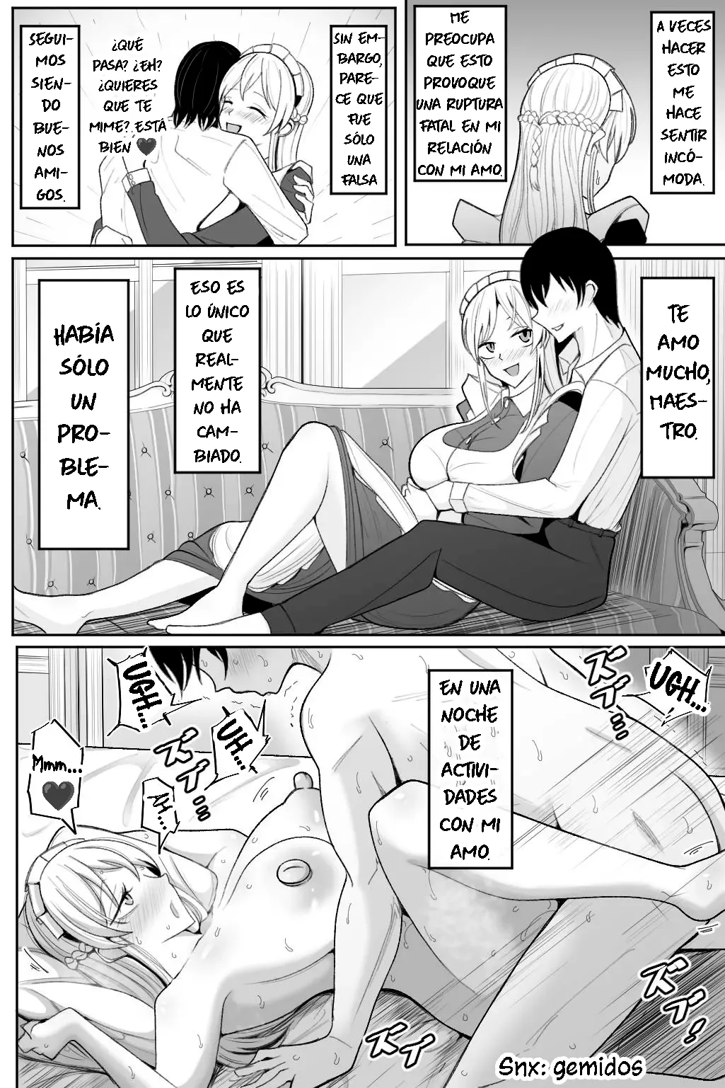 [Bekkou Kansoku] Boku no Maid no Netorase Douga｜El Video Netorase de Mi Criada [Spanish] [La Legión Fantasma] 이미지 번호 35