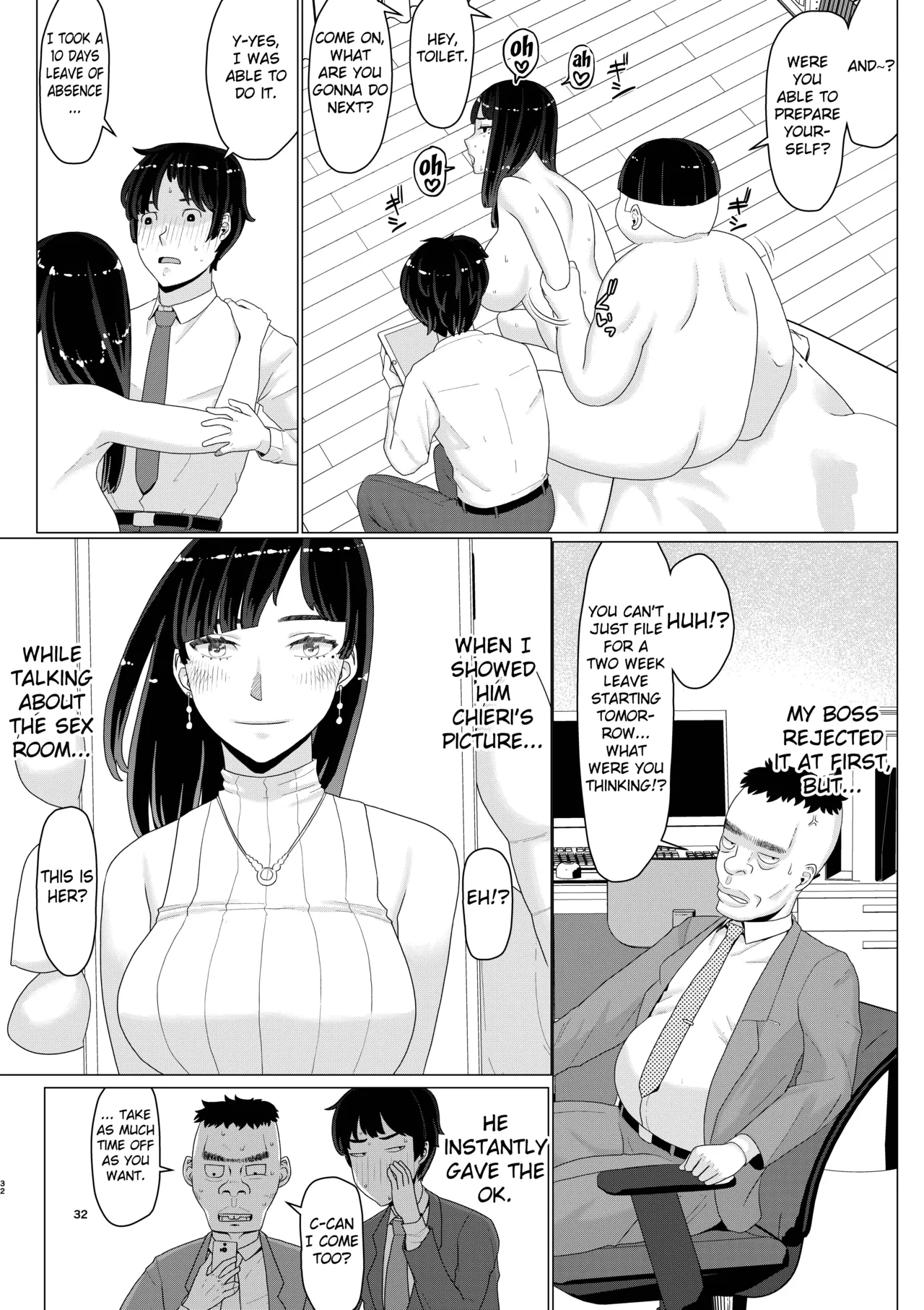[Jigoku no Nyanko] Chieri-san Can't Lose! 3 - A Perverted Toilet Wife Who Can Be Fertilized With Anyone's Sperm With Her Husband's Approval - Part 2  [English] [Fated Circle] 图片编号 37