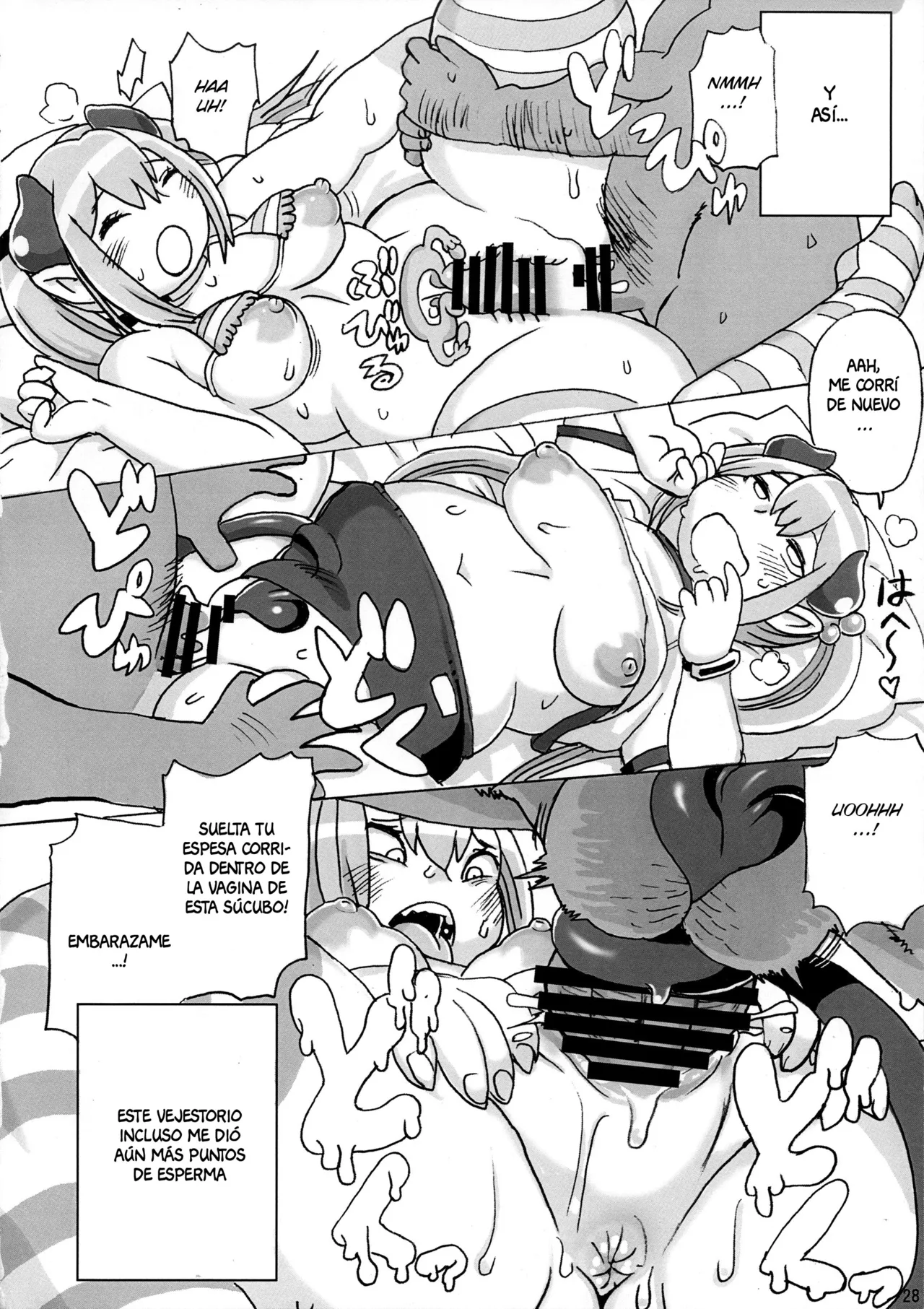 (C94) [UNKNOWN MEAT (Kojima Video)] Ochikobore Succubus｜Súcubo Incapaz [Spanish] [Anything] image number 28