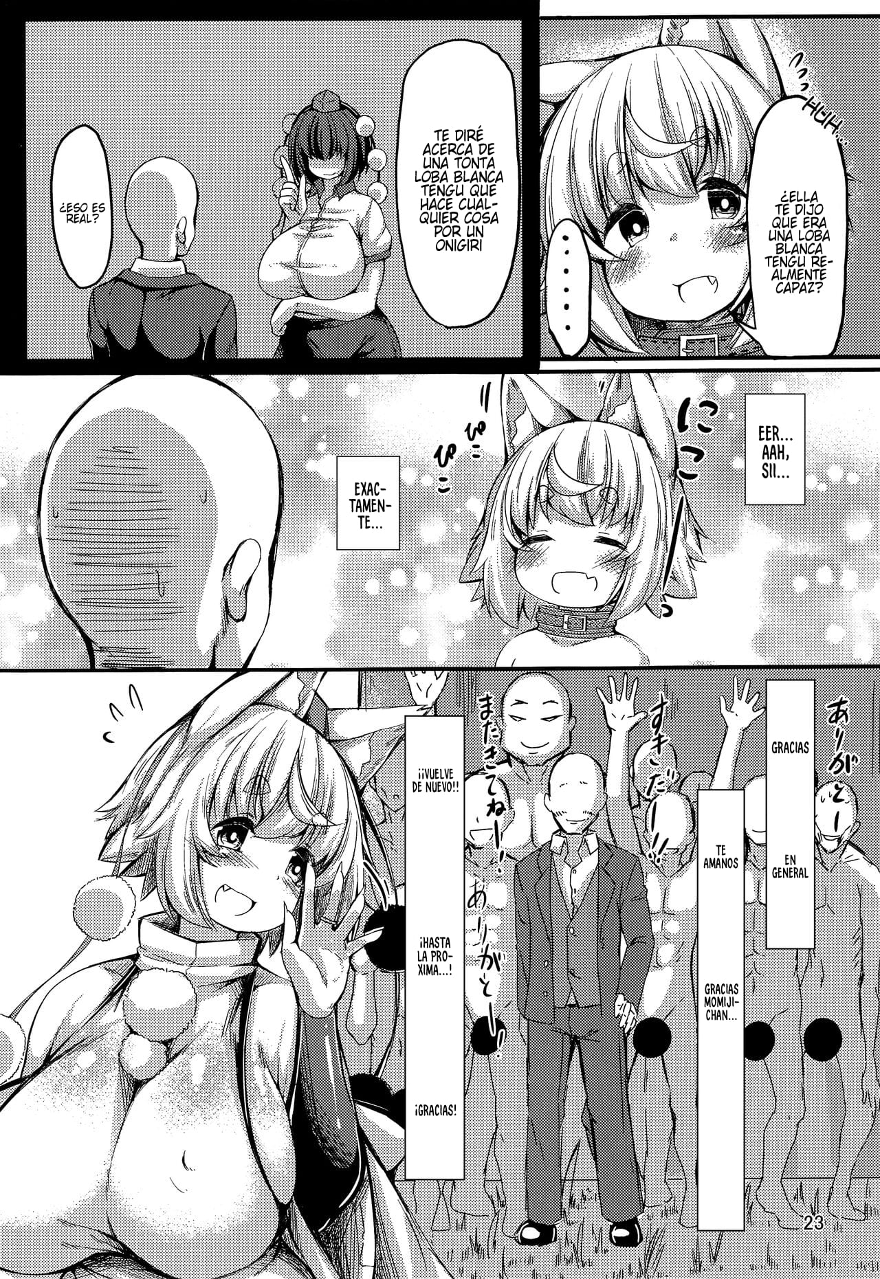 (Kouroumu 16) [Shishi no Inugoya (Shishi Juuroku)] Tsunagareta Momiji｜Momiji Atada (Touhou Project) [Spanish] [Los causas que te alegran la noche] numero di immagine  23