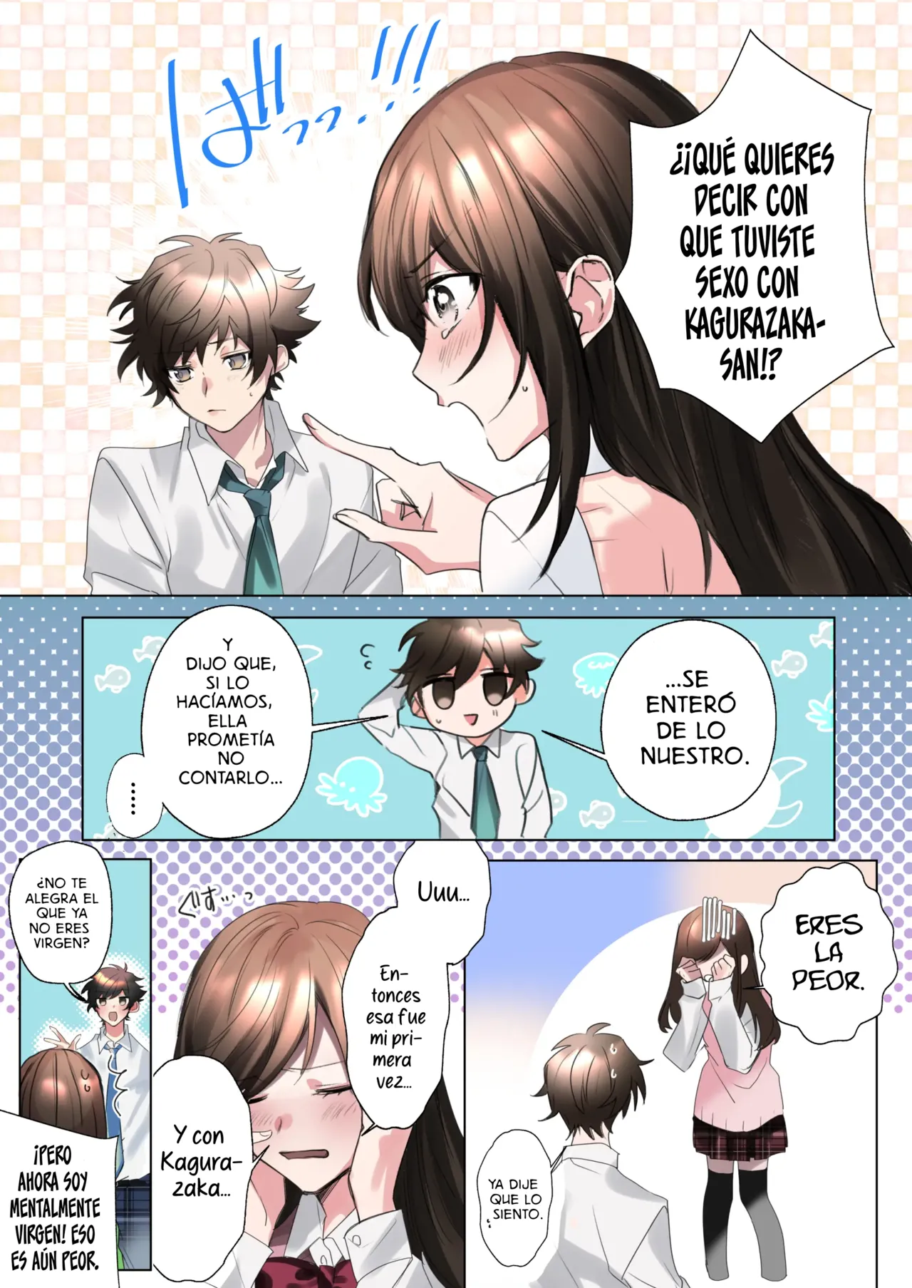 My Erotic Love Triangle Relationship After Bodyswpping With A Classmate!? [TF SCANS] image number 5
