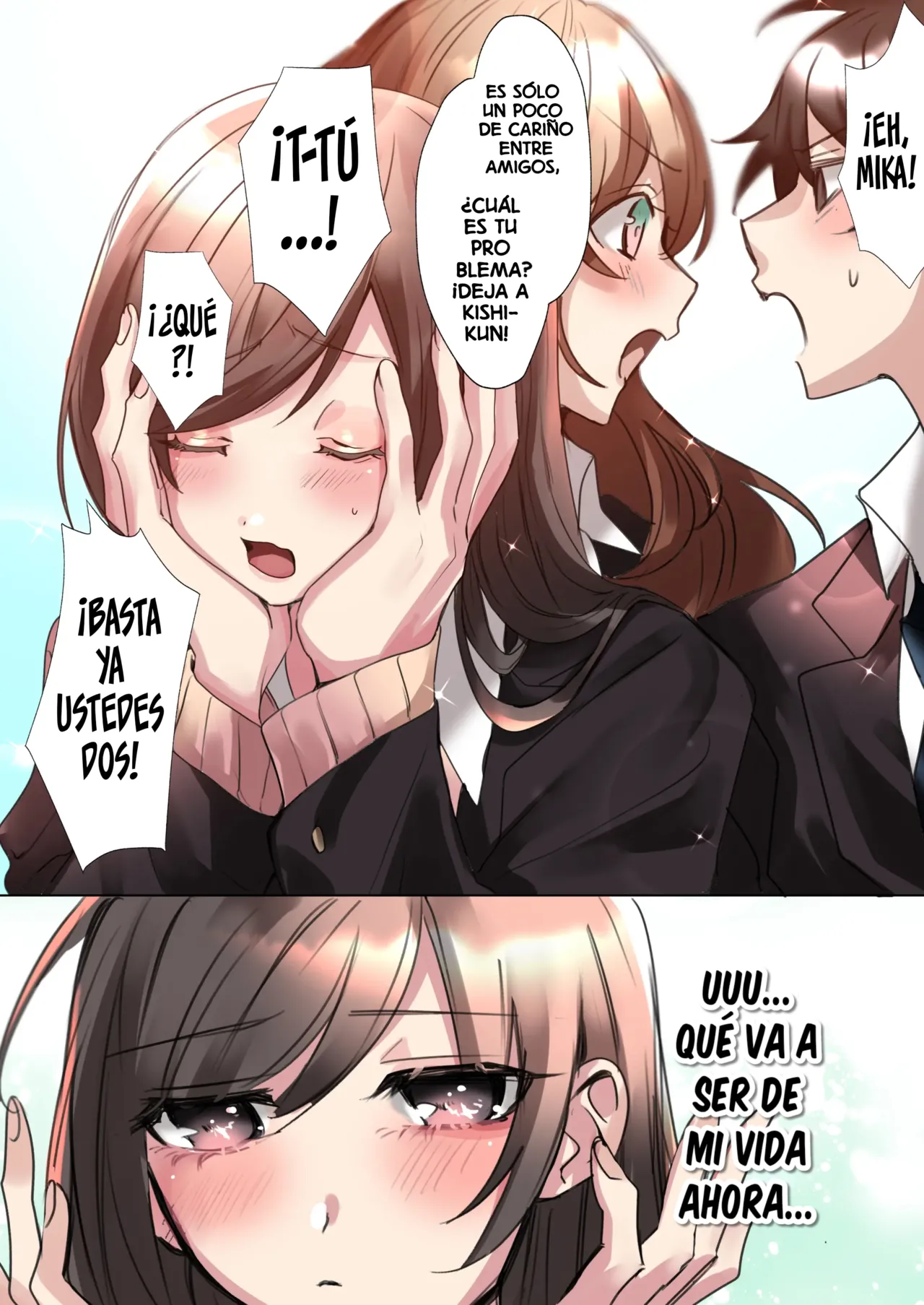 My Erotic Love Triangle Relationship After Bodyswpping With A Classmate!? [TF SCANS] image number 35