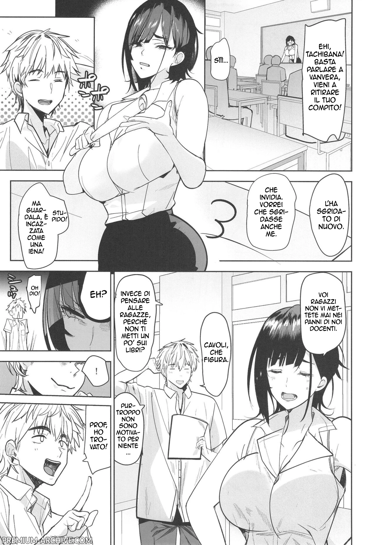 (C103) [AMAYADORI+ (Harenochiame)] Tsuyoki na Tannin Kyoushi Otoshite Mita | Seduco una insegnante molto sicura di sé [Italian] изображение № 4