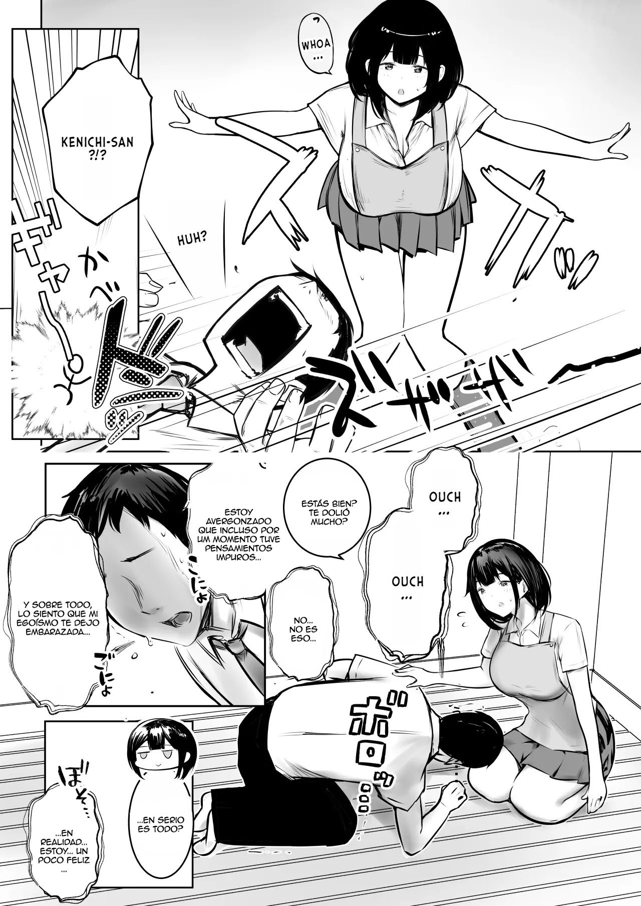 [Akireru Shoujo (Akire)] Boku dake ni Amaesasete Kureru Kyonyuu JK Tsuma o Hoka no Otoko ni Dakasete Mita 9｜Vi a una esposa de preparatoria de grandes pechos que solo deja que otro hombre la mime y abrace 9 [Spanish] [Anything] image number 7