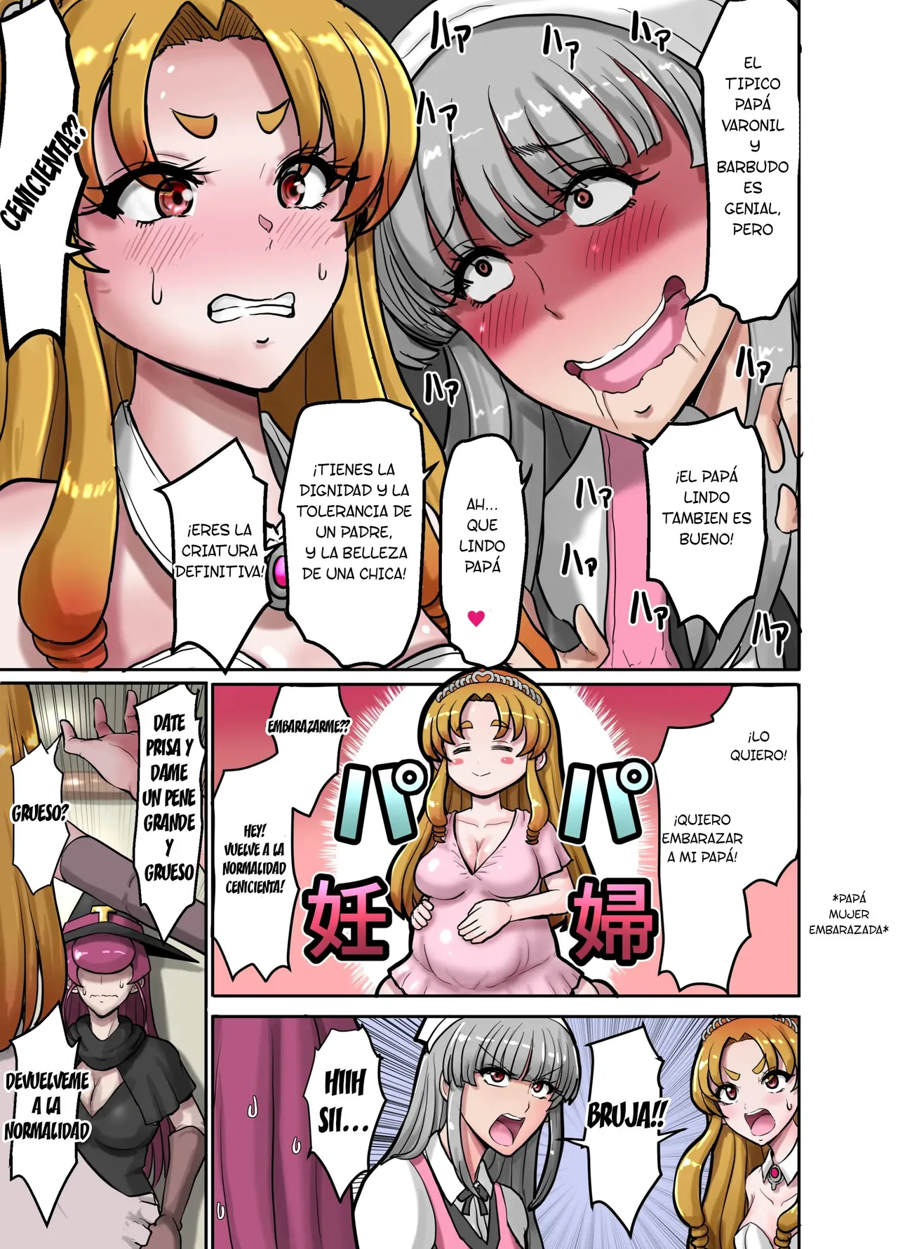 [Greg Soujou (Teiesuya)] Nyotaika Douwa Papaderella ~ Papa Suki Musume wa Nyotaika Papa o Haramasetai [Spanish] [TF Scans] 이미지 번호 7