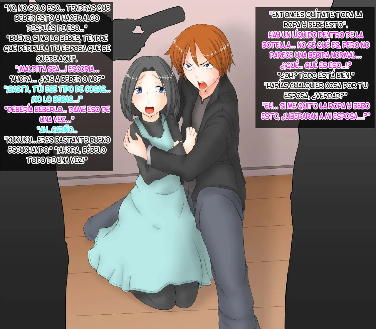 [Greg Soujou (Teiesuya)] Nyotaika Sarete Tsuma no Mae de Netorareru ~Aisuru Tsuma no Mae de Mesu ni Kaerareru Danna-sama~ [Spanish] [TF Scans] 图片编号 4