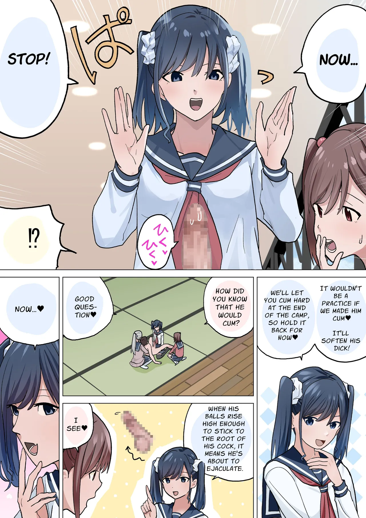 [Tou Kasokudou Jouge Undou] Dekokibu Kyouka Gasshuku | Handjob Club Training Camp [English] [Solid Rose] 6eme image