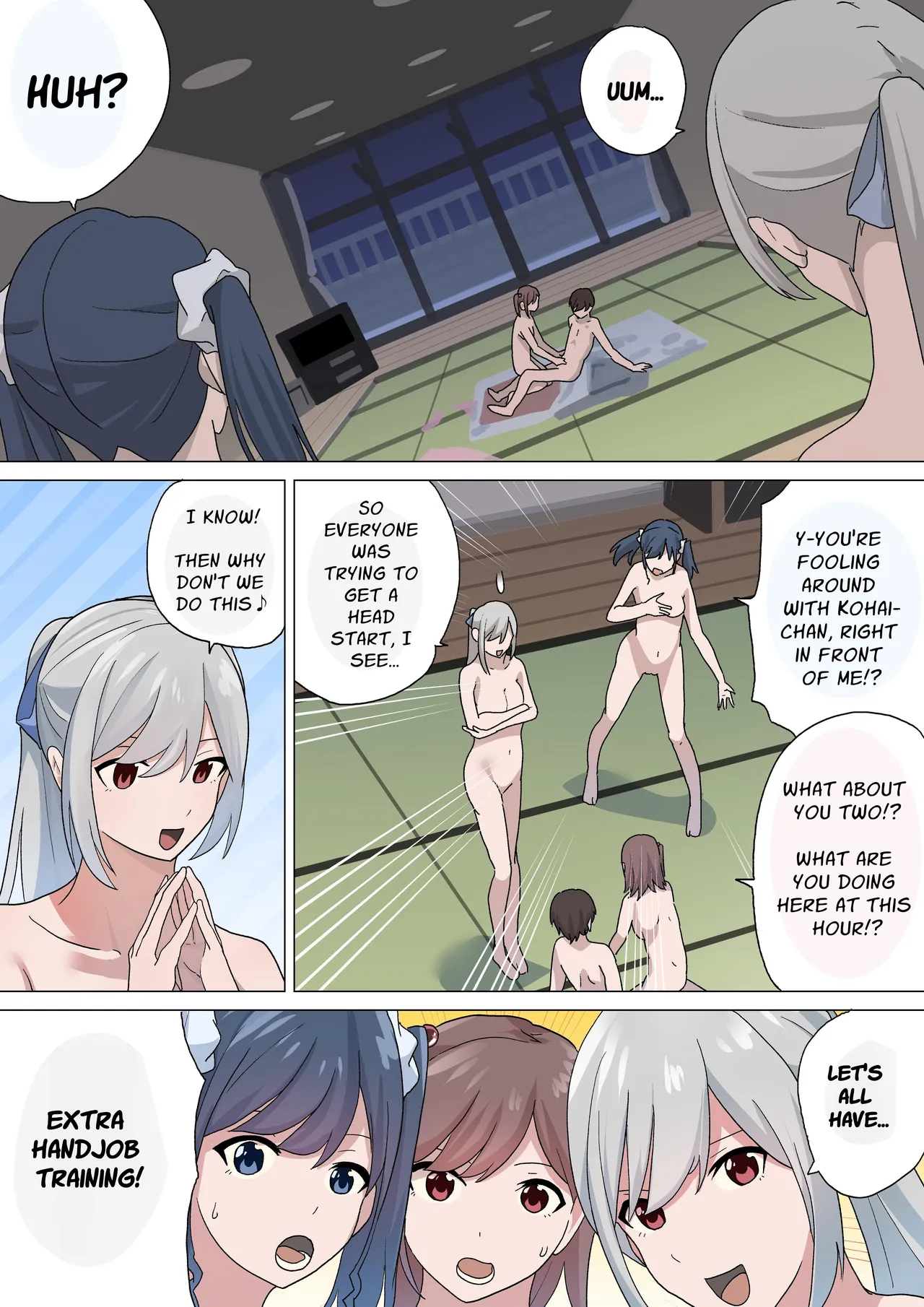 [Tou Kasokudou Jouge Undou] Dekokibu Kyouka Gasshuku | Handjob Club Training Camp [English] [Solid Rose] 45eme image