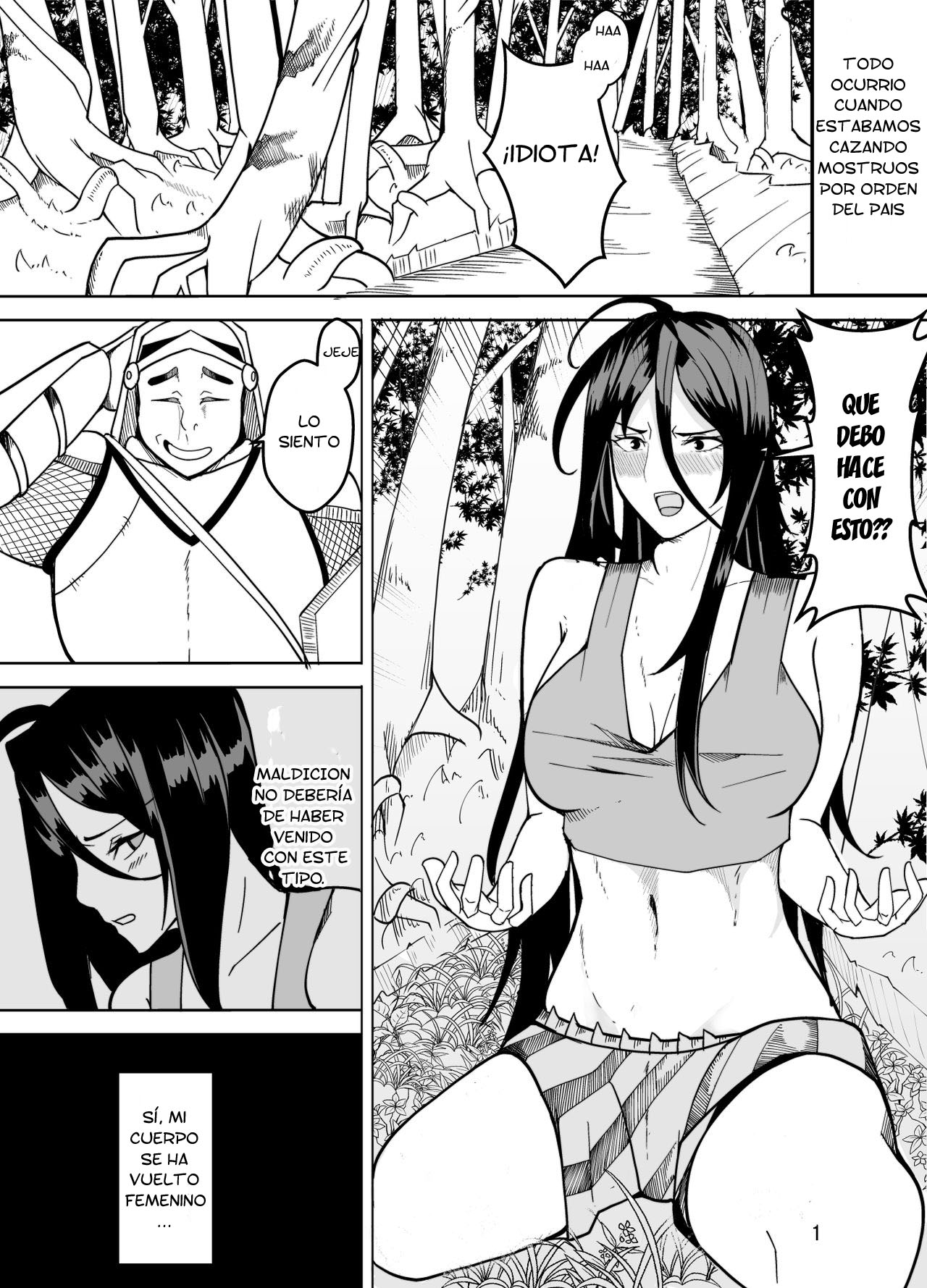 [Kiba o Muku (Baa)] Danchou Datta Ore wa Nyotaika Shita [Spanish] [TF Scans] image number 2