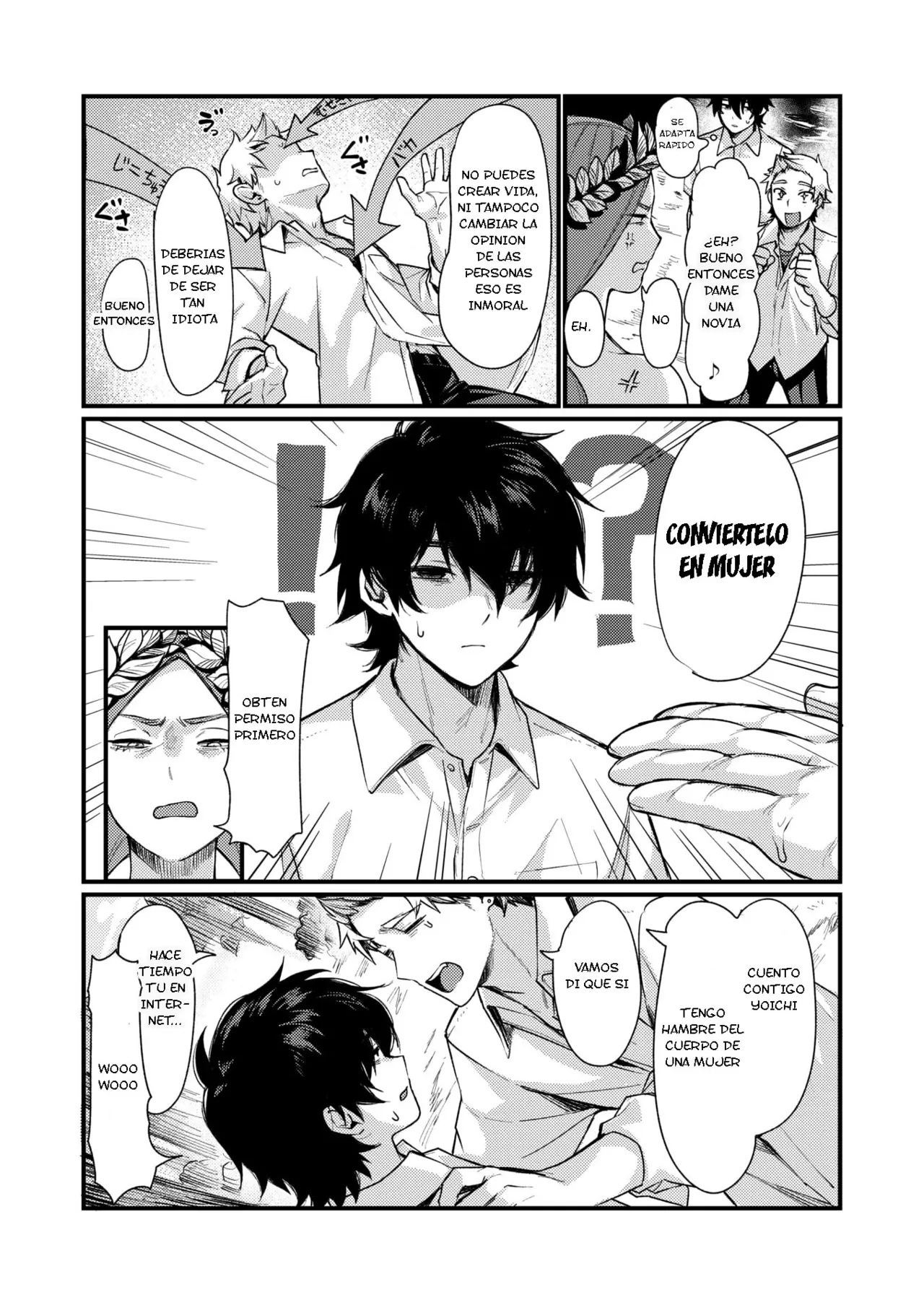 [Echigoya Takeru] Izumi no Megami ni Shomo nai Koto o Negau na ! ~ Tatoeba Tomodachi o Nyotaika Sasetari ~ [Spanish] [TF Scans] numero di immagine  3