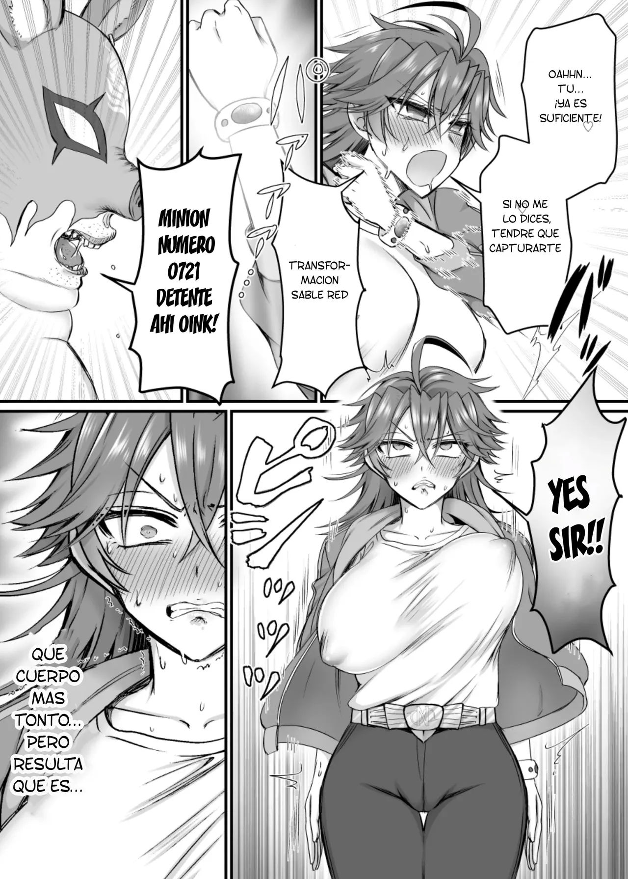 [Amuai Okashi Seisakusho (Moegi Oji-san)] Saber Red ~Seigi no Zako Onna Sentouin Hero~ [Spanish] [TF Scans] numero di immagine  16