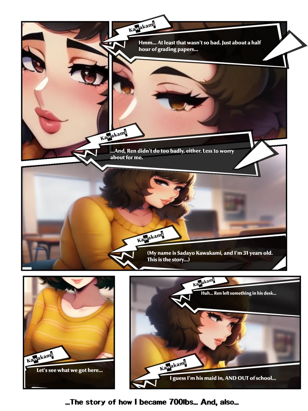 Kawakami SSBBW Expansion Comic [AI GEN] image number 5