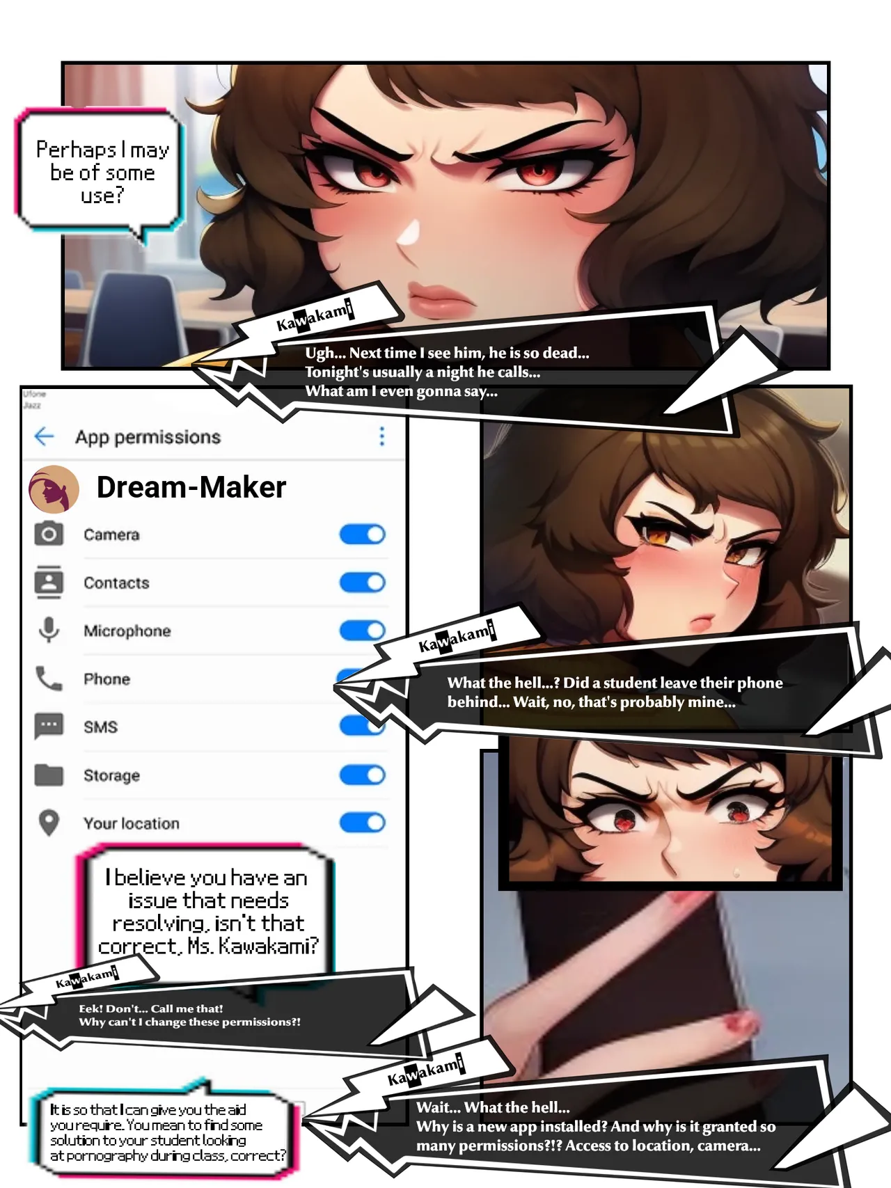 Kawakami SSBBW Expansion Comic [AI GEN] image number 8