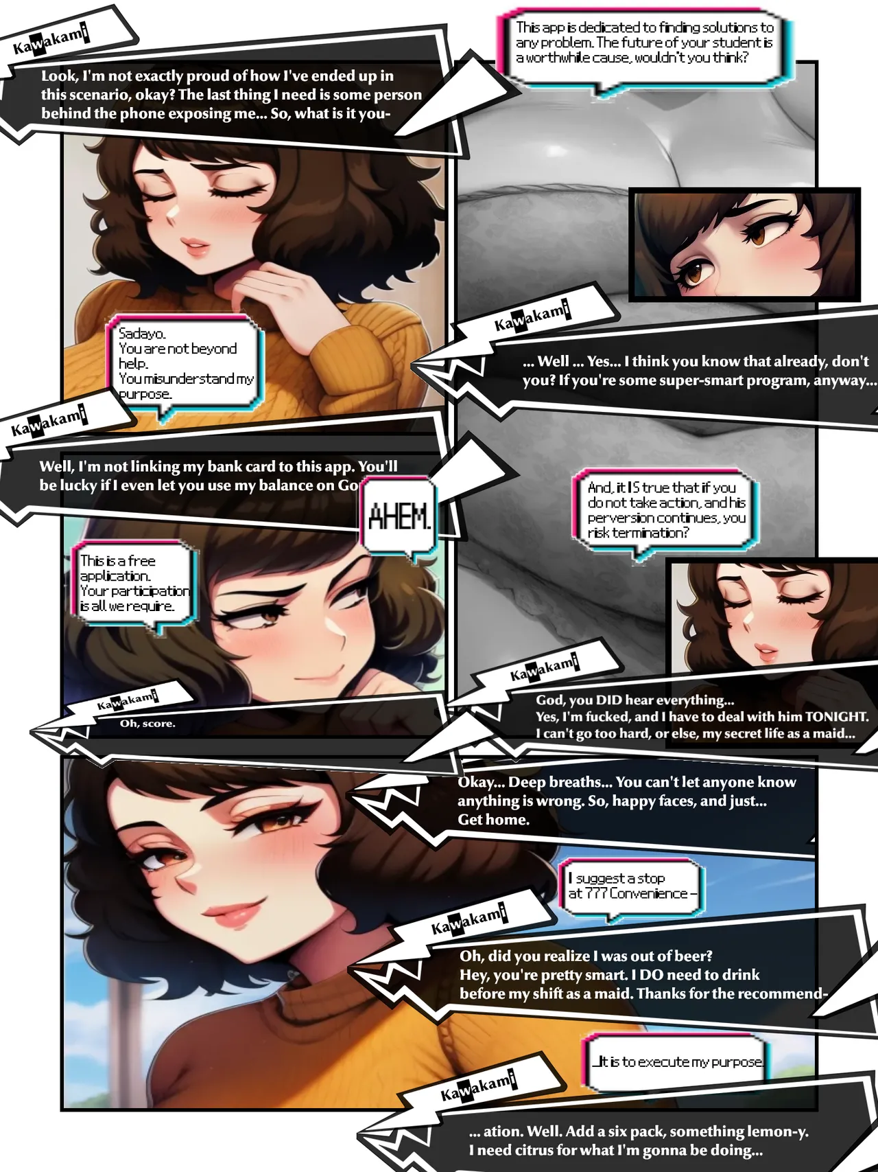 Kawakami SSBBW Expansion Comic [AI GEN] image number 9
