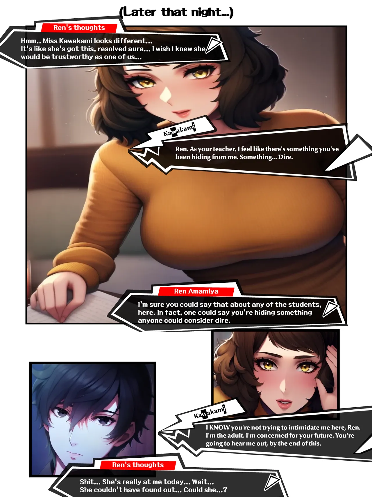 Kawakami SSBBW Expansion Comic [AI GEN] image number 15
