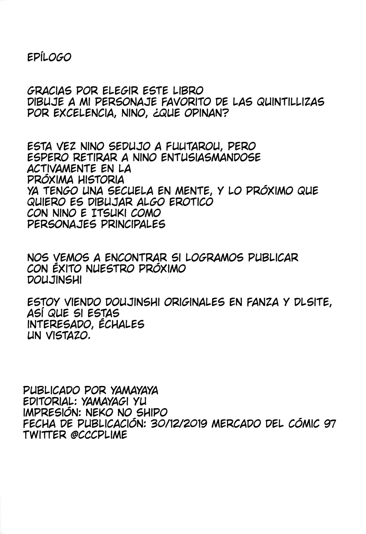 (C97) [Yagiya (Yagi Yuu)] Ninoday｜Día de Nino (Gotoubun no Hanayome) [Spanish] [Darkss 153] 画像番号 21