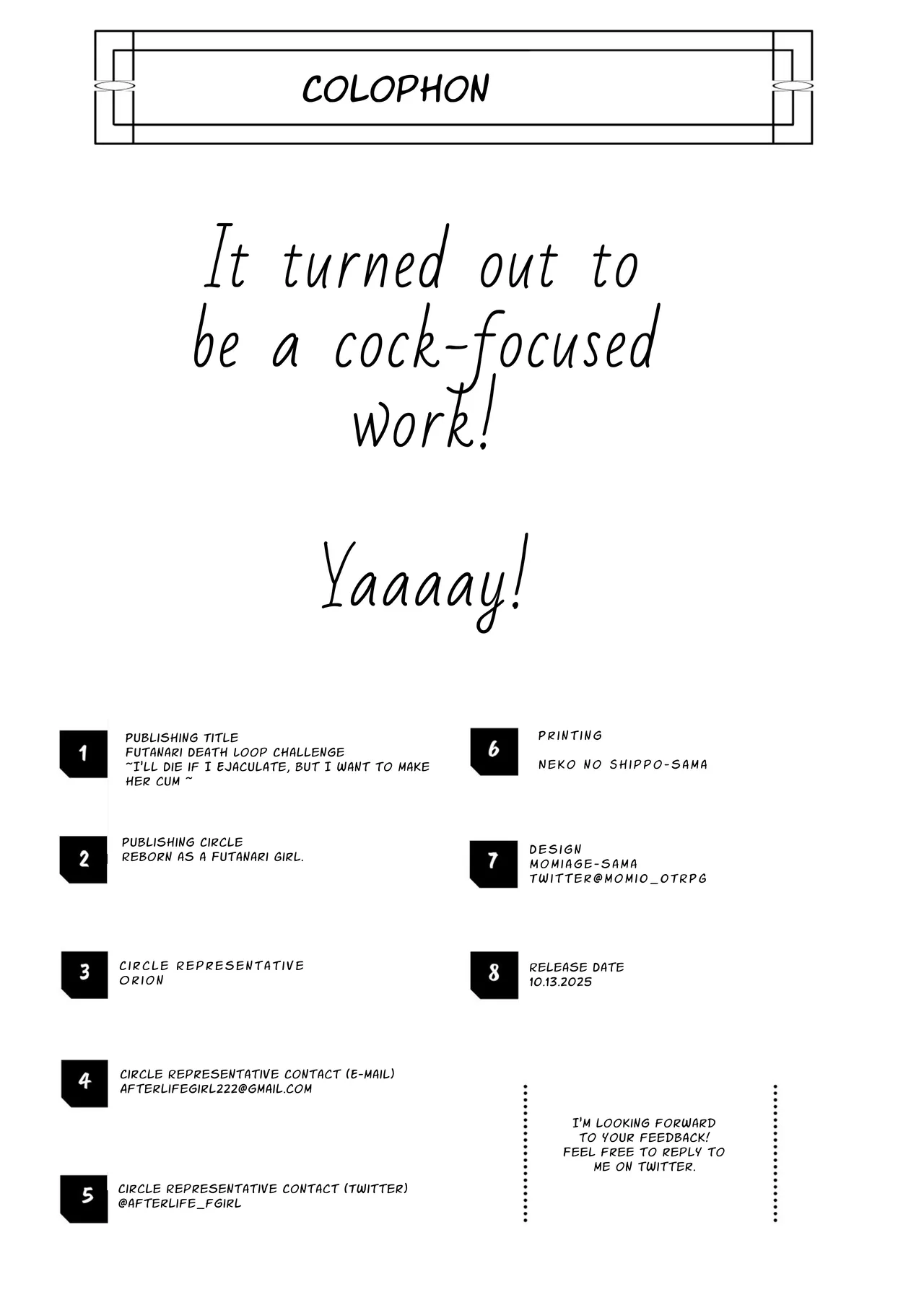 [Raise wa Futanari Bishoujo (orion)] Futanari Deathloop Challenge ~I'll Die If I Ejaculate, But I Want to Make Her Cum~ [English] [Pyruz Translation] image number 37