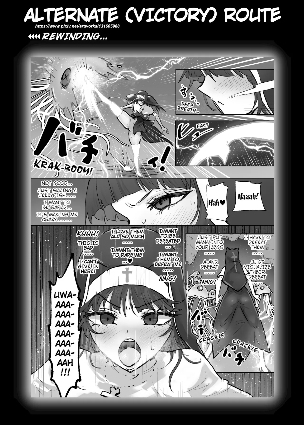 [Neruhitsuji] Joutai Ijou Taisei Sister-san to Taisei Kantsuu Saimin Kurage | "Abnormal Status"-Resistant Nun vs. Resistance-Penetrating Hypnotic Jellyfish [English] изображение № 32