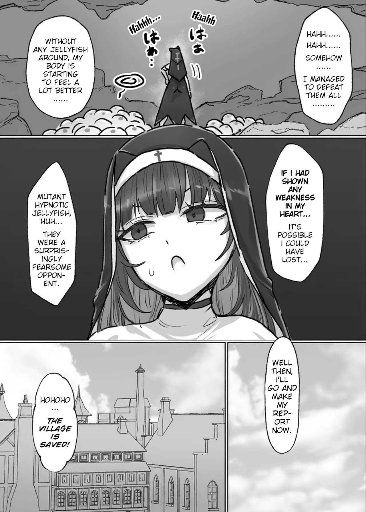 [Neruhitsuji] Joutai Ijou Taisei Sister-san to Taisei Kantsuu Saimin Kurage | "Abnormal Status"-Resistant Nun vs. Resistance-Penetrating Hypnotic Jellyfish [English] изображение № 34