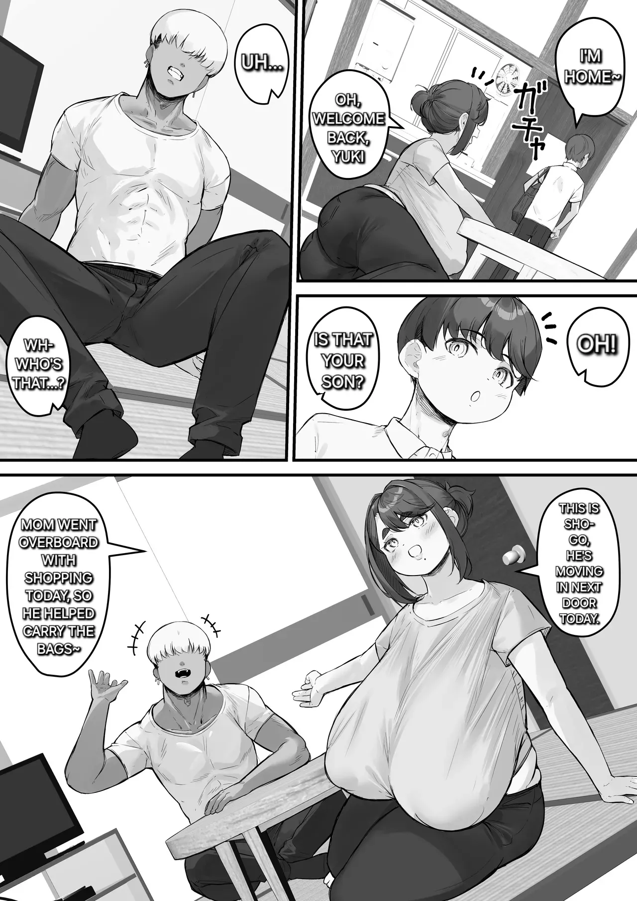 [Baku-π-dou (Kuchi VE)] The Busty Mom with Long, Sagging Breasts Gets Seduced by a Playboy – Part 1 [English] [Alyssaquenn] image number 9