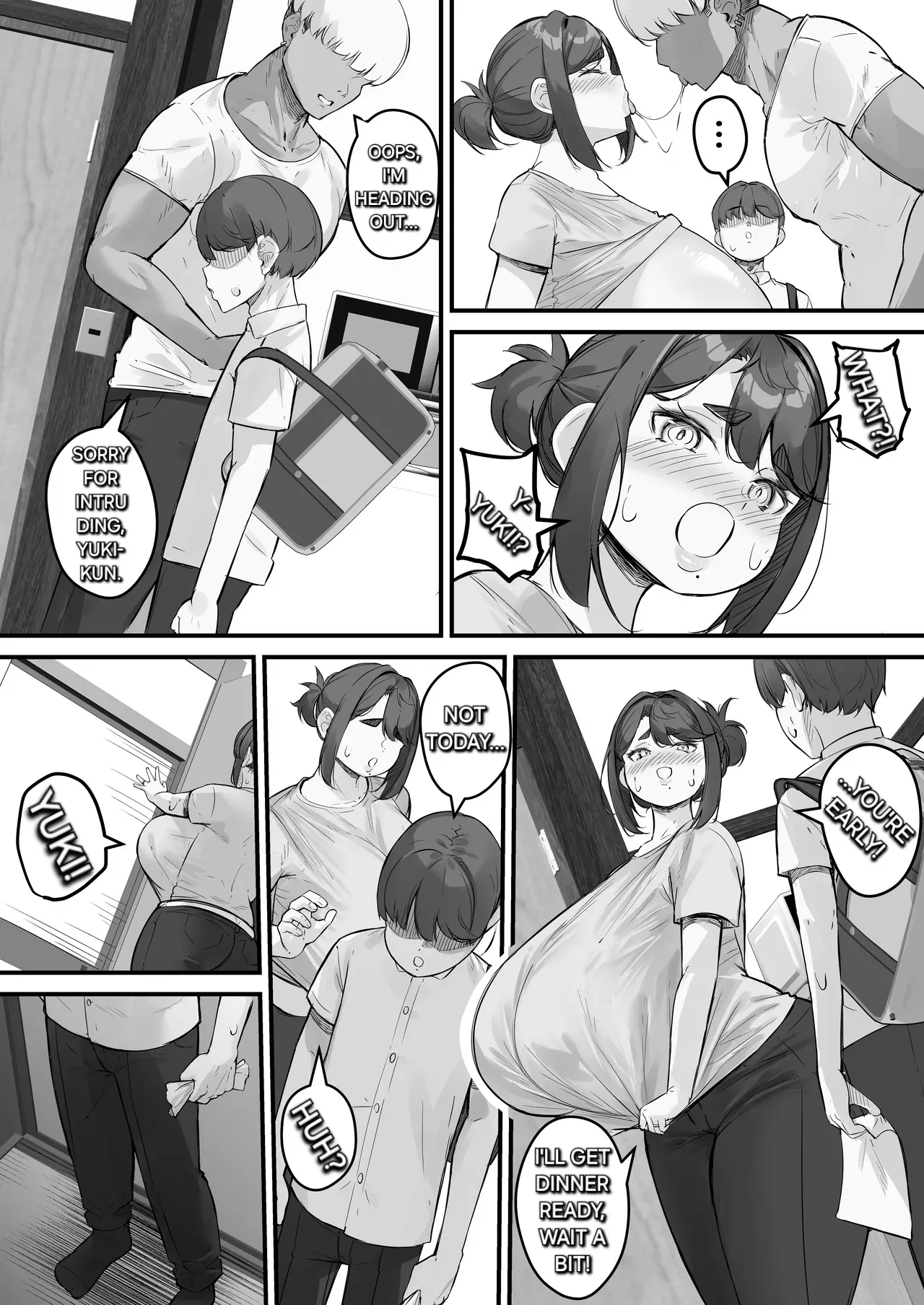 [Baku-π-dou (Kuchi VE)] The Busty Mom with Long, Sagging Breasts Gets Seduced by a Playboy – Part 1 [English] [Alyssaquenn] image number 15