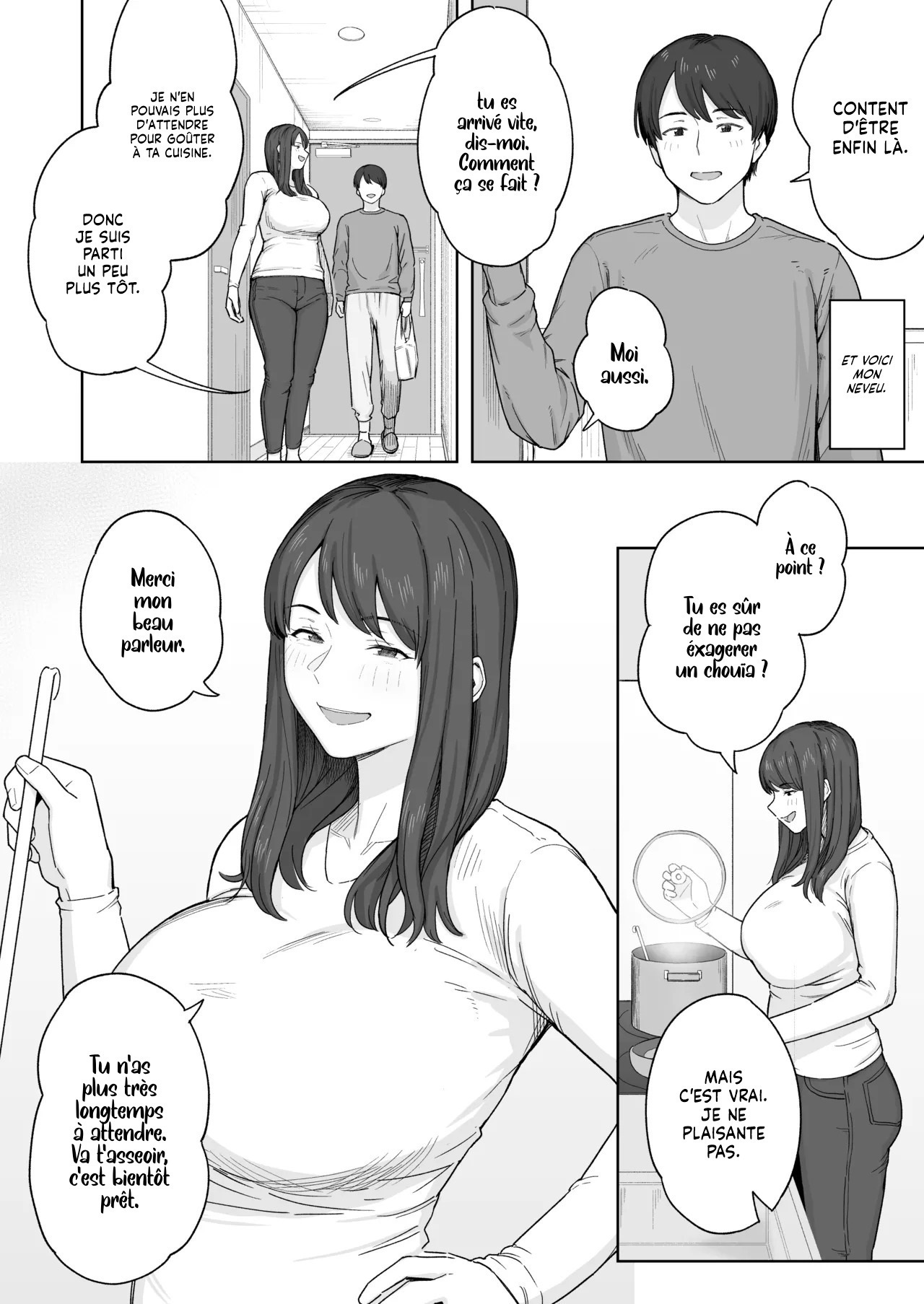 [Natsuzo] Yuuhan no Ato wa Oba-chan to... | Passer du temps avec ma Tante après le dîner [French] [Lopxi] [Digital] image number 3