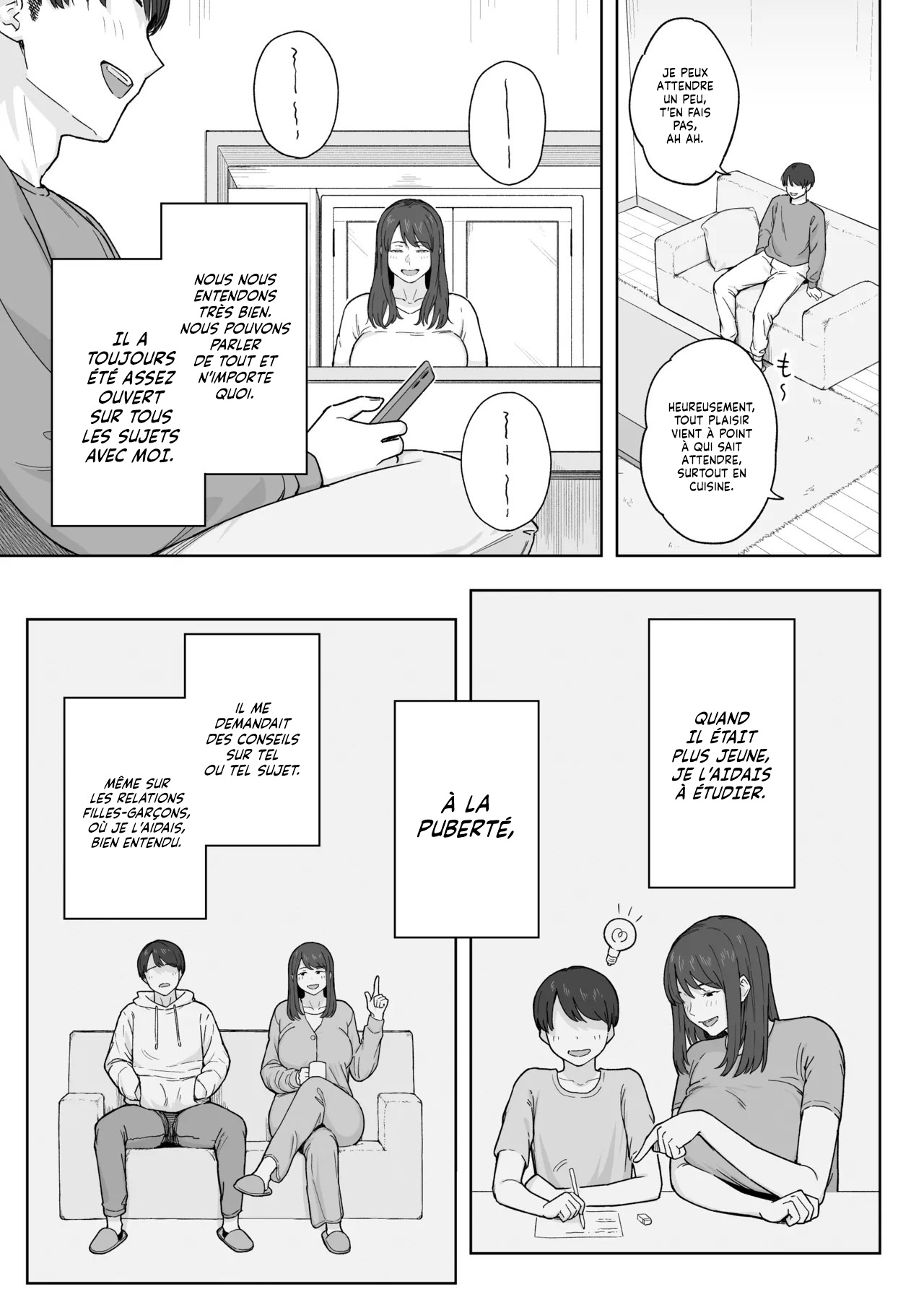 [Natsuzo] Yuuhan no Ato wa Oba-chan to... | Passer du temps avec ma Tante après le dîner [French] [Lopxi] [Digital] image number 4