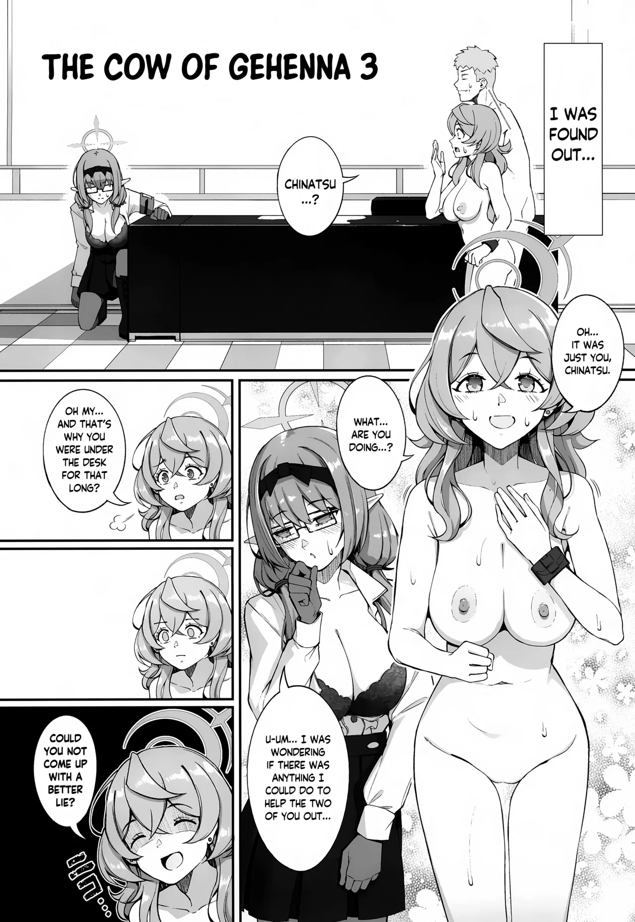 (C106) [Gessyu (Chouzetsu Bishoujo mine)] Gehenna no Meushi 3 | The Cow of Gehenna 3 (Blue Archive) [English] [Douzo Lad Translations] 画像番号 4