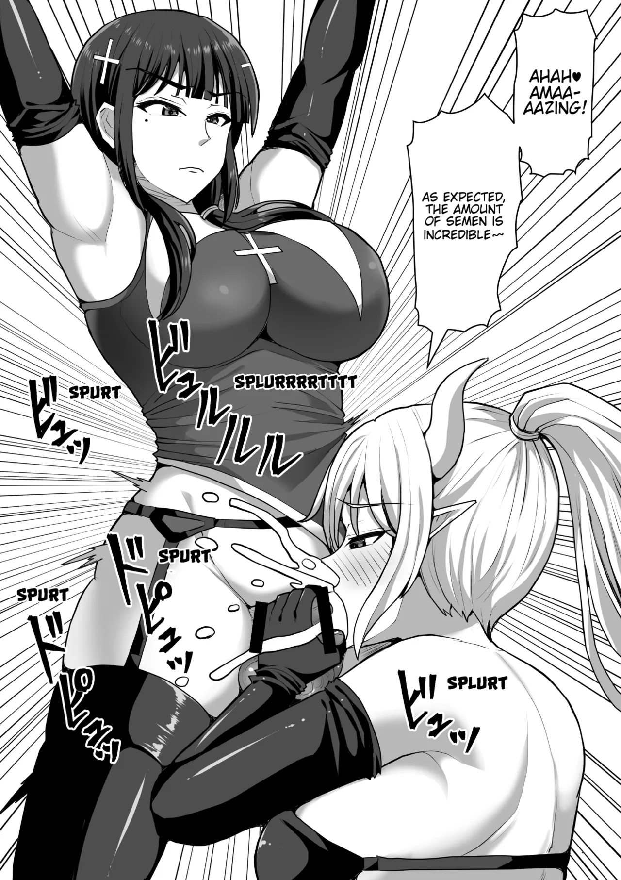 [Shiroi Tentoumushi] Futanari Ejaculation Management! 4 ~The Exorcist Apostle Who Will Ejaculate in 100 Days, Reiko~ [English] [MTL] numero di immagine  25