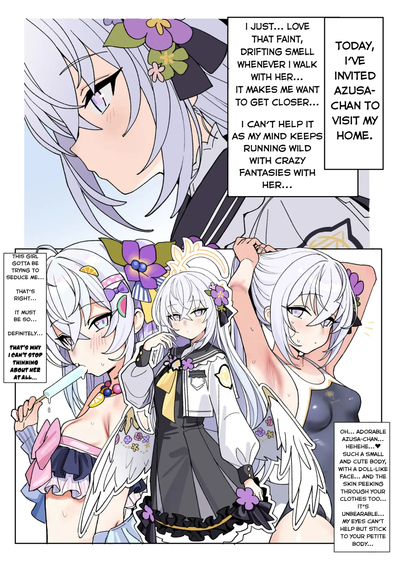 [Kawaii Azusa (Rong Hui)] Hakudaku Tenshi to no, Torokeru You na Joukou | Melting Love Experience with a Milky White Angel (Blue Archive) [English] [Akane] [Digital] 画像番号 3